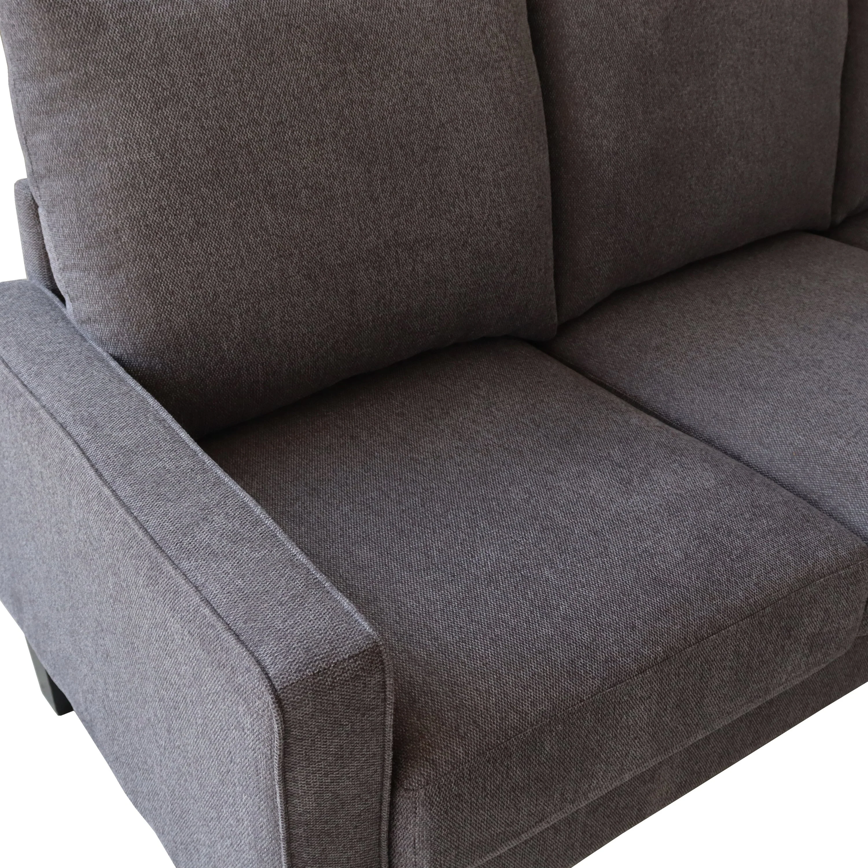 Modern Living Room Furniture Sofa in Dark Grey Fabric - Image 8