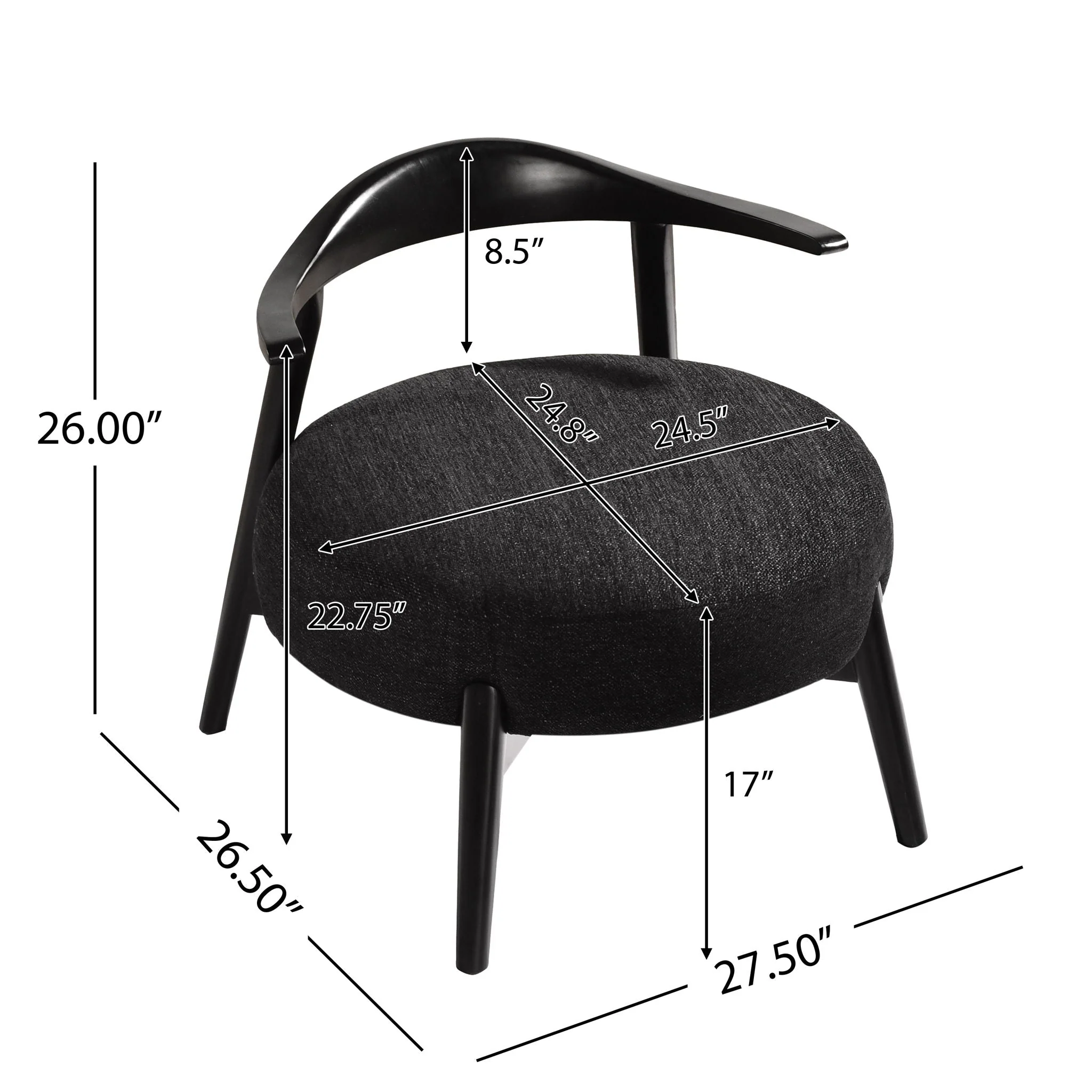 Modern Living Room Upholstered Accent Chair - Image 6