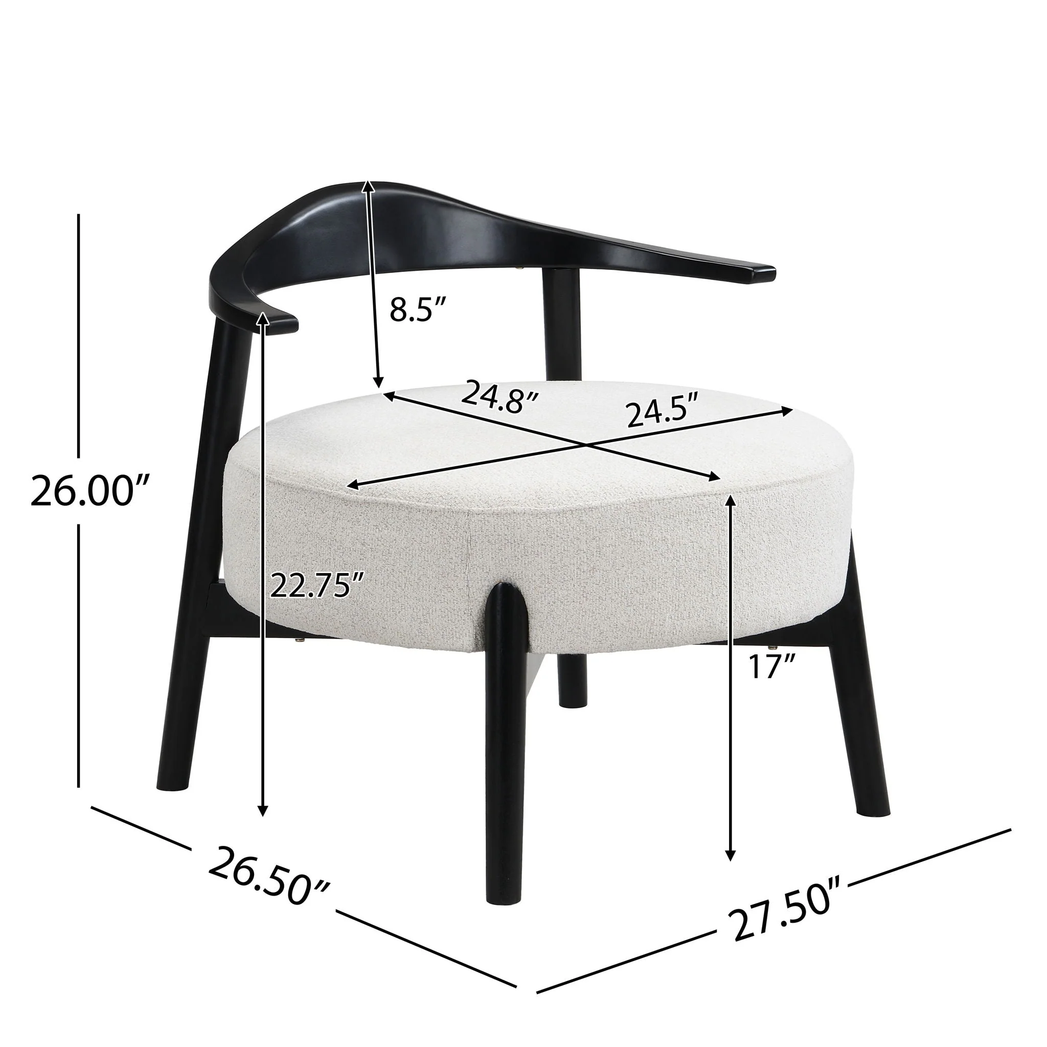 Modern Living Room Upholstered Accent Chair - Image 8