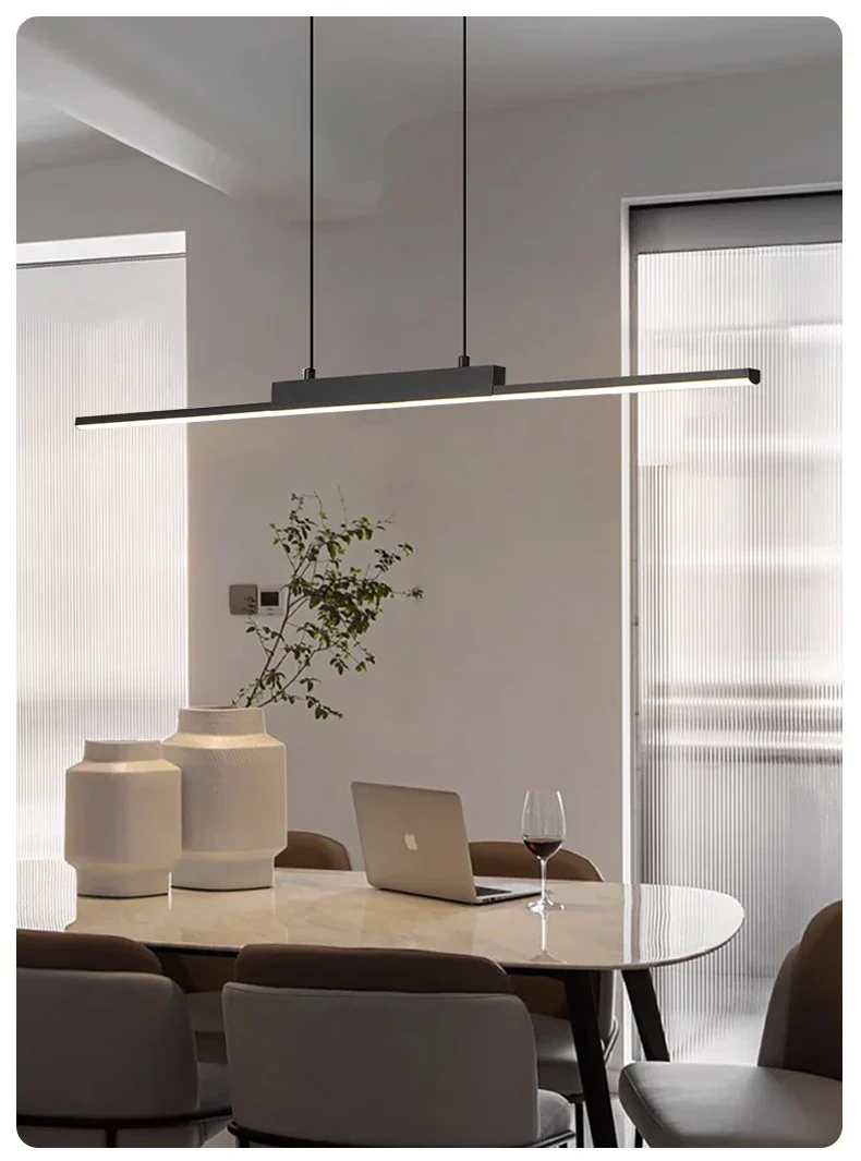 Modern Long Pendant Light – Minimalist Dining Room Chandelier for Kitchen & Living - Image 10