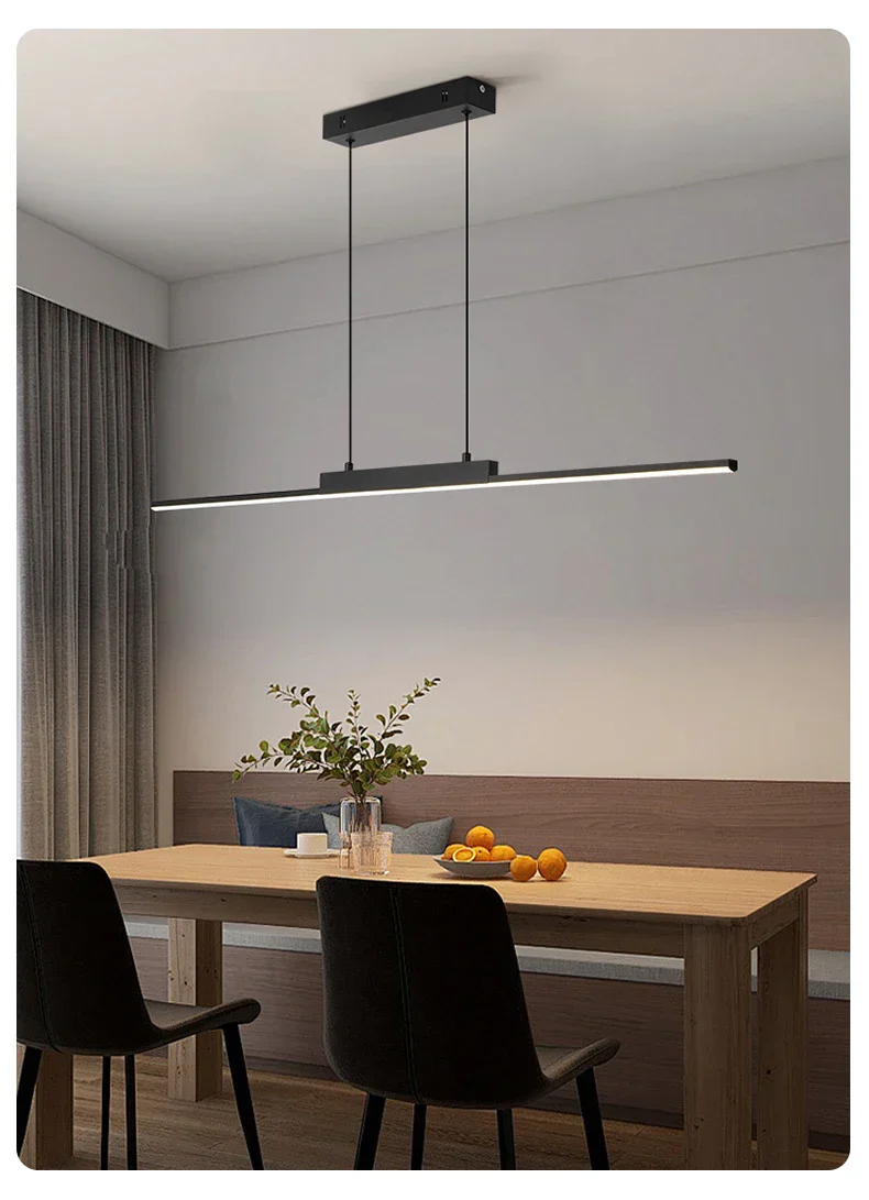 Modern Long Pendant Light – Minimalist Dining Room Chandelier for Kitchen & Living - Image 11