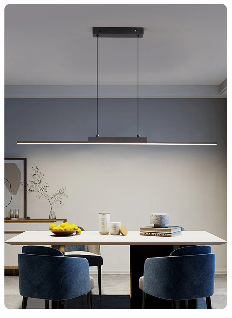 Modern Long Pendant Light – Minimalist Dining Room Chandelier for Kitchen & Living - Image 12