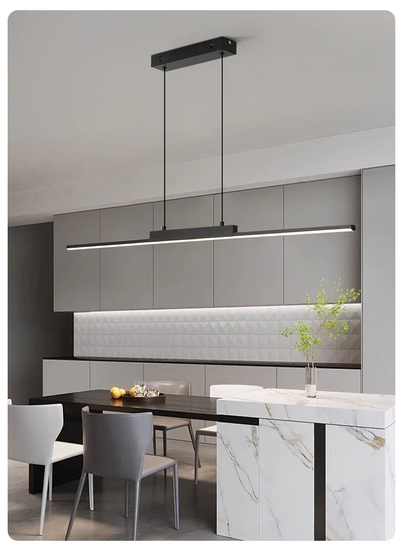 Modern Long Pendant Light – Minimalist Dining Room Chandelier for Kitchen & Living - Image 8