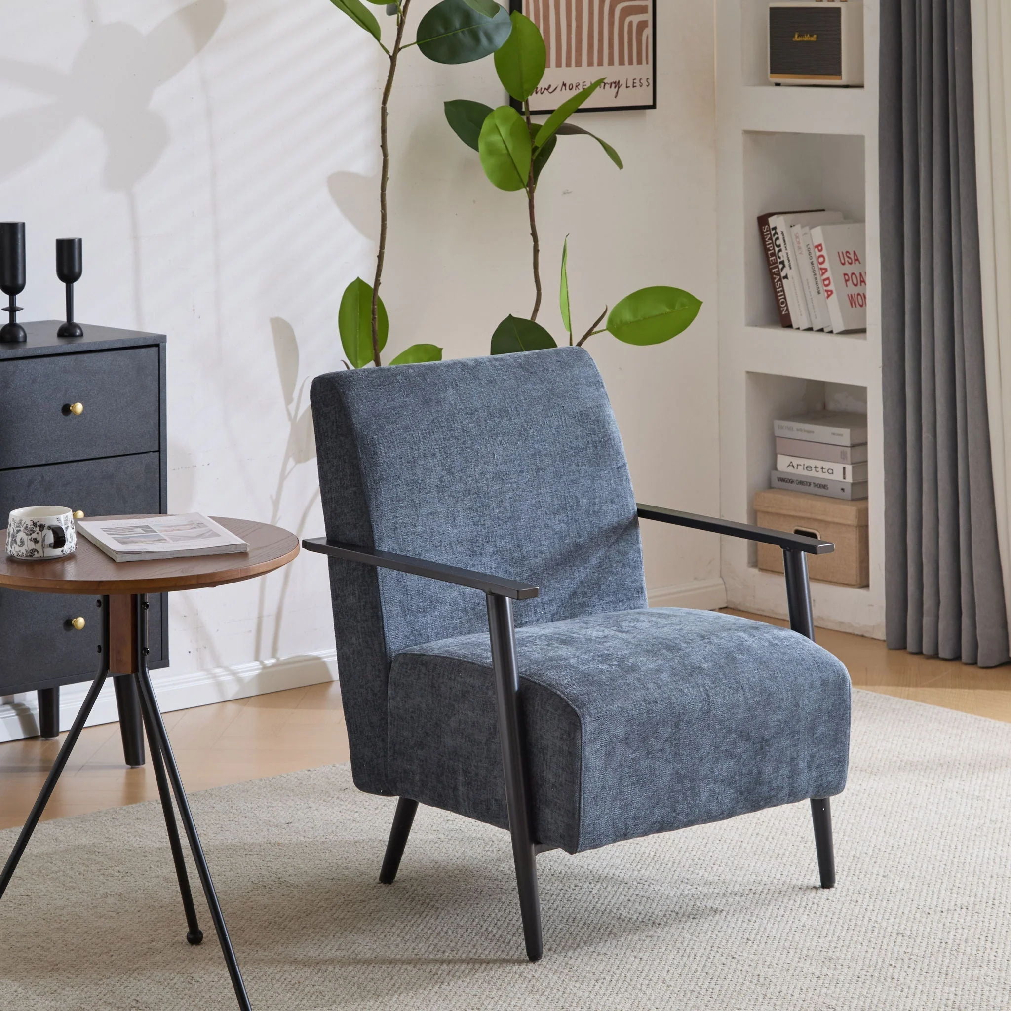 Modern Lounge Chair With Upholstery - Image 13