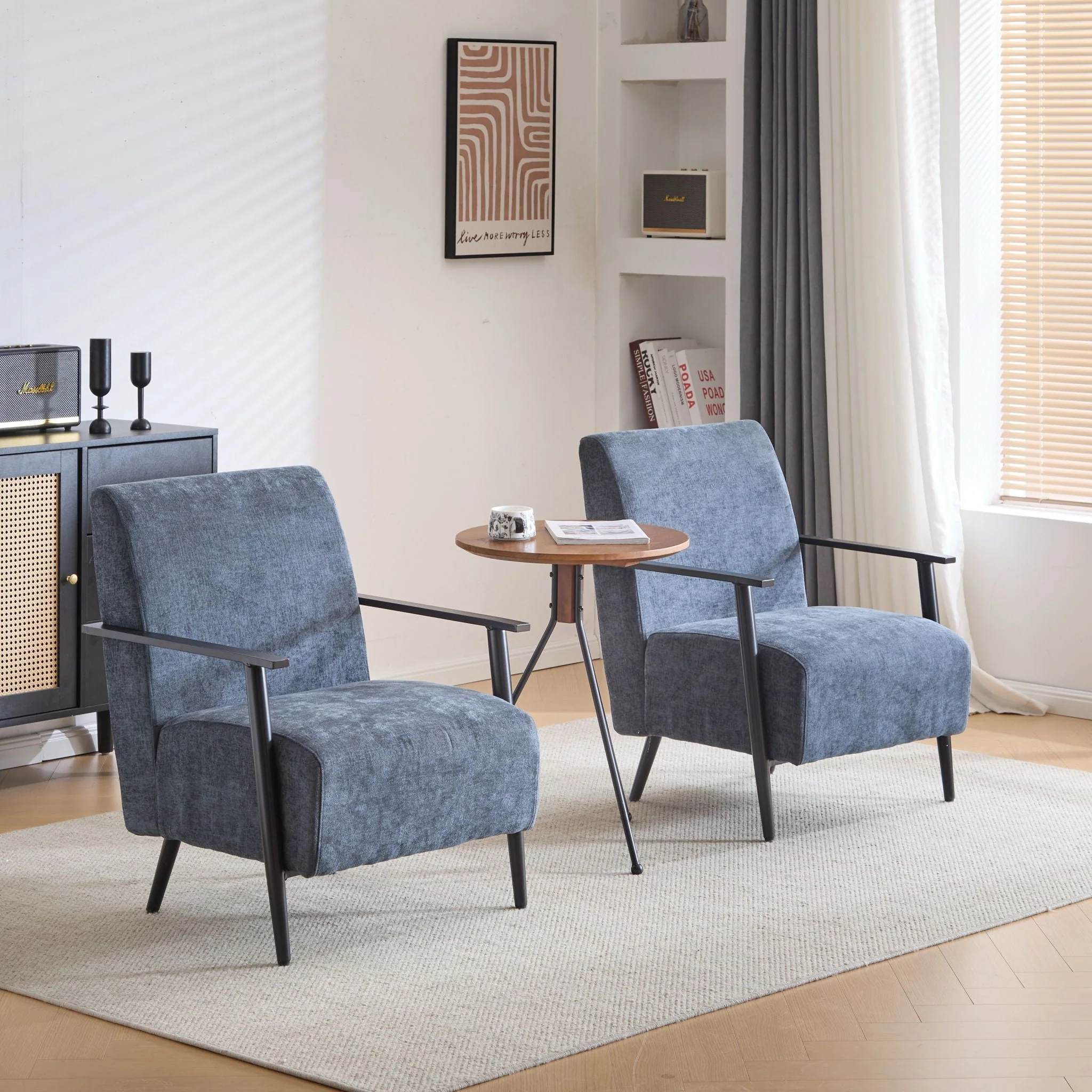 Modern Lounge Chair With Upholstery - Image 7