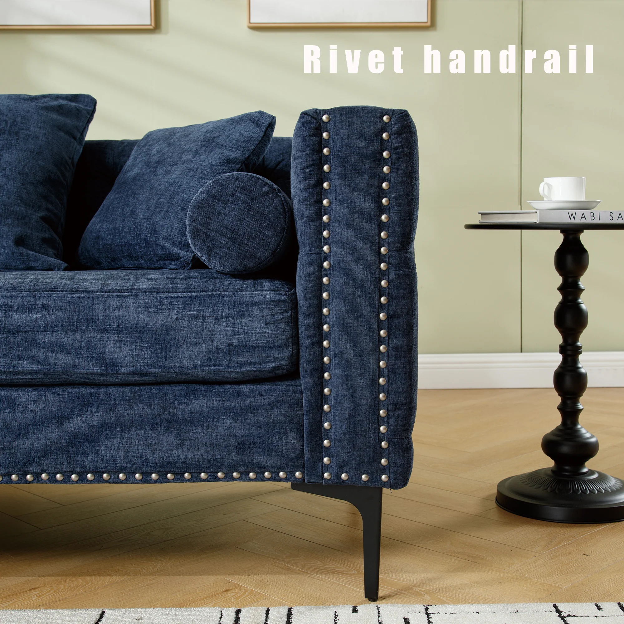 Modern Lounge Chenille Sectional Sofa - Image 12