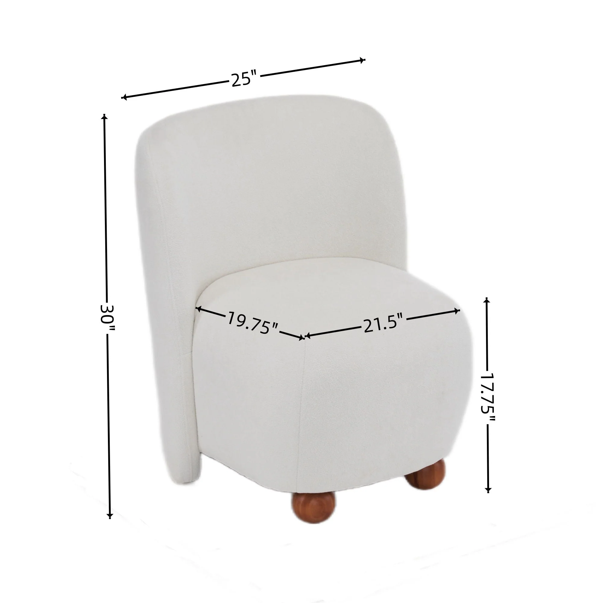 Modern Low Back Accent Upholstered Armless Living Room Chairs - Image 11