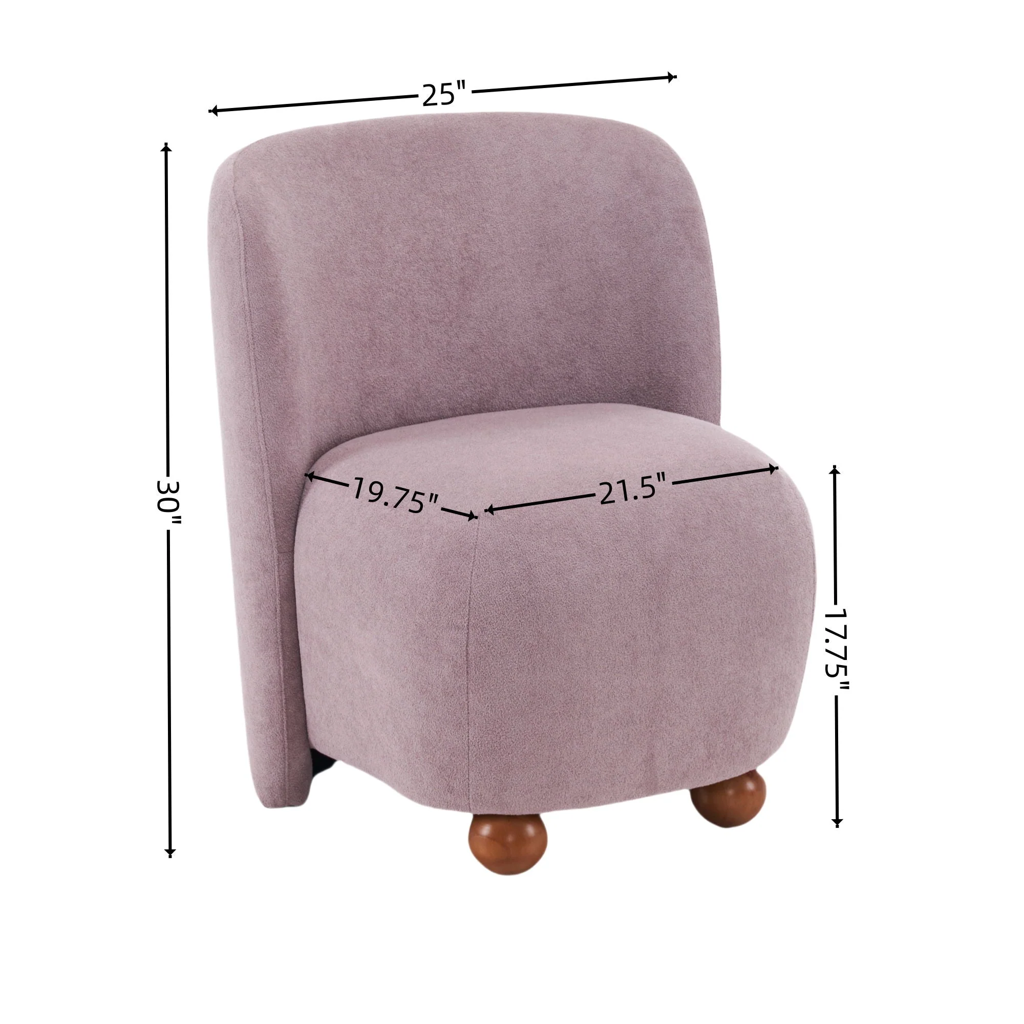 Modern Low Back Accent Upholstered Armless Living Room Chairs - Image 12