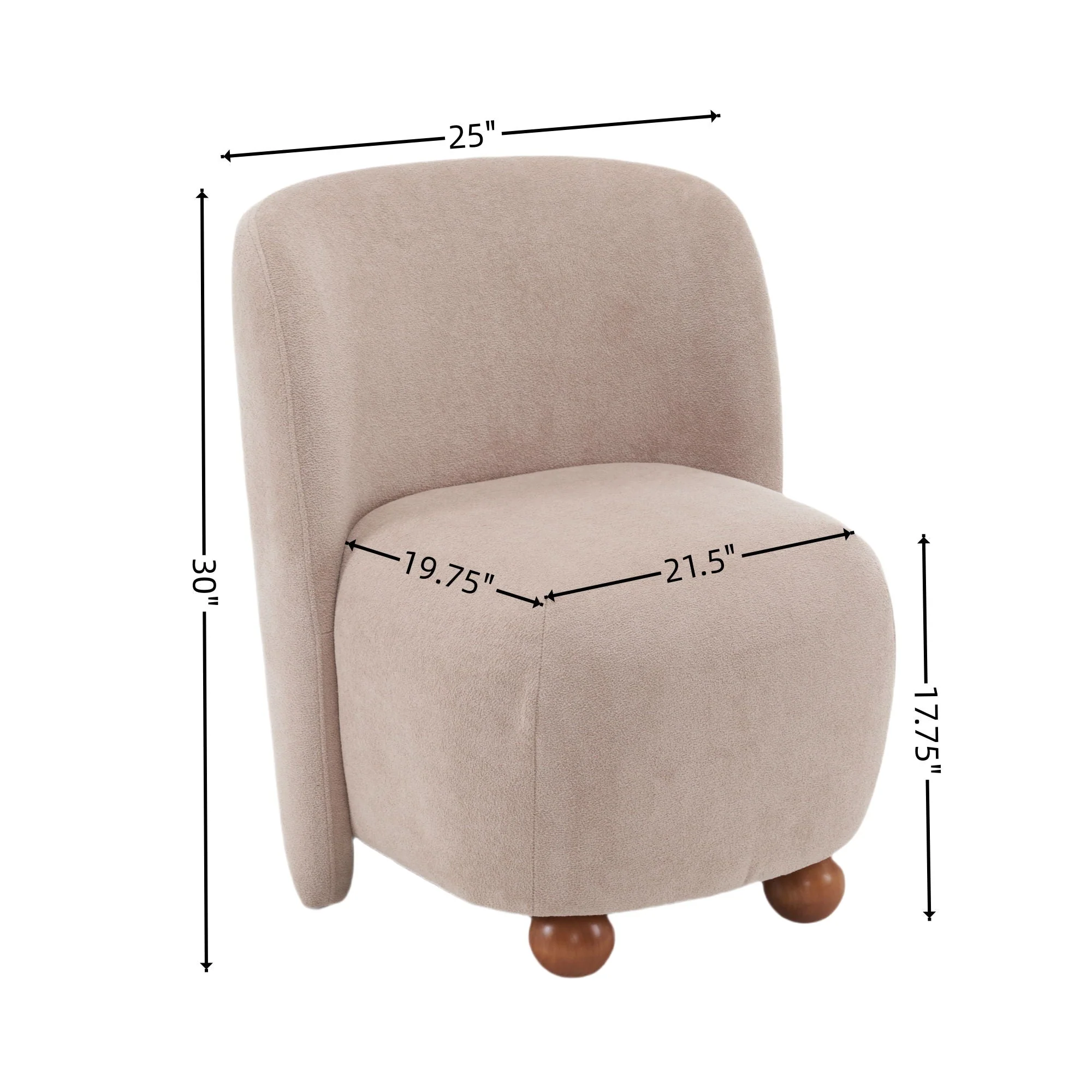 Modern Low Back Accent Upholstered Armless Living Room Chairs - Image 14