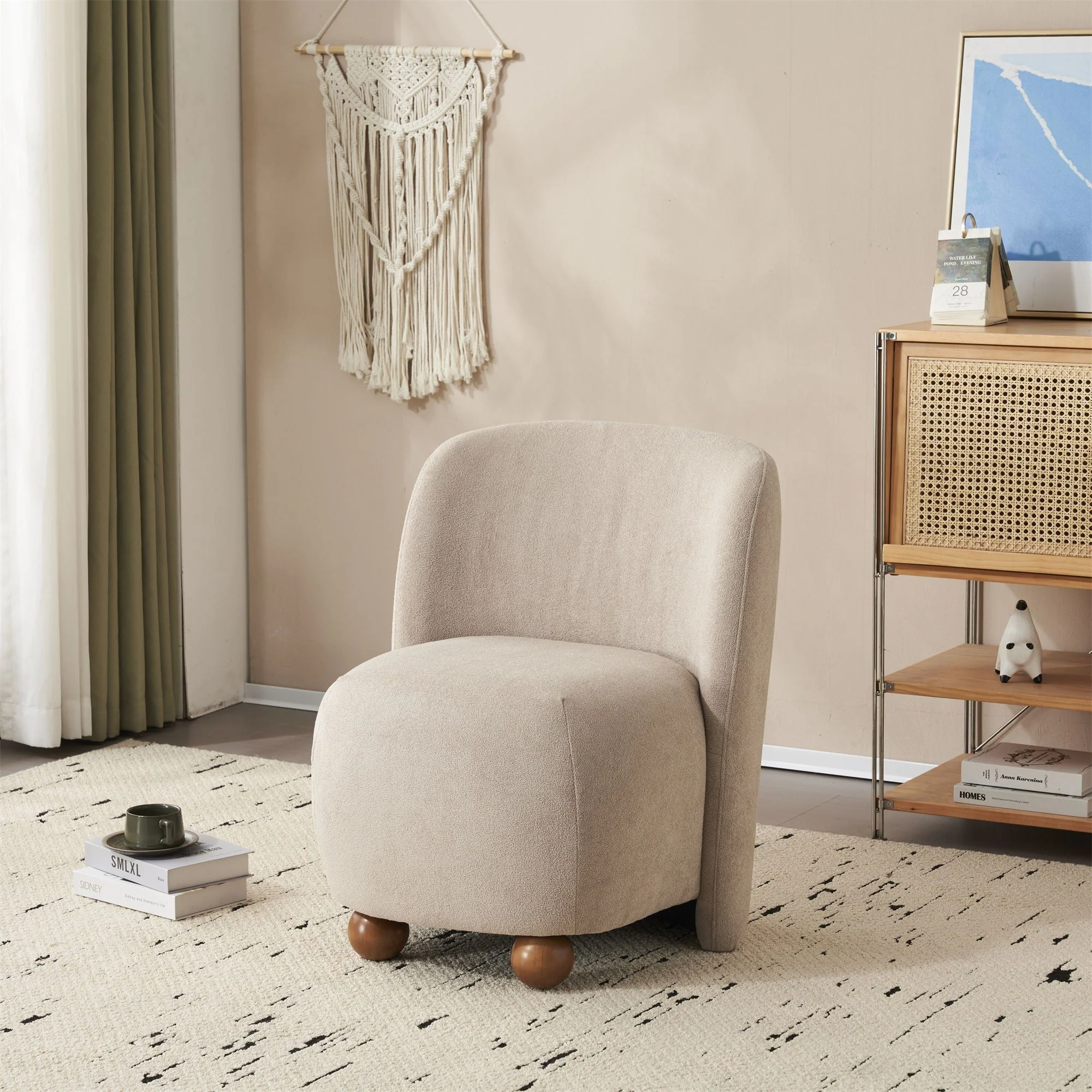 Modern Low Back Accent Upholstered Armless Living Room Chairs - Image 16