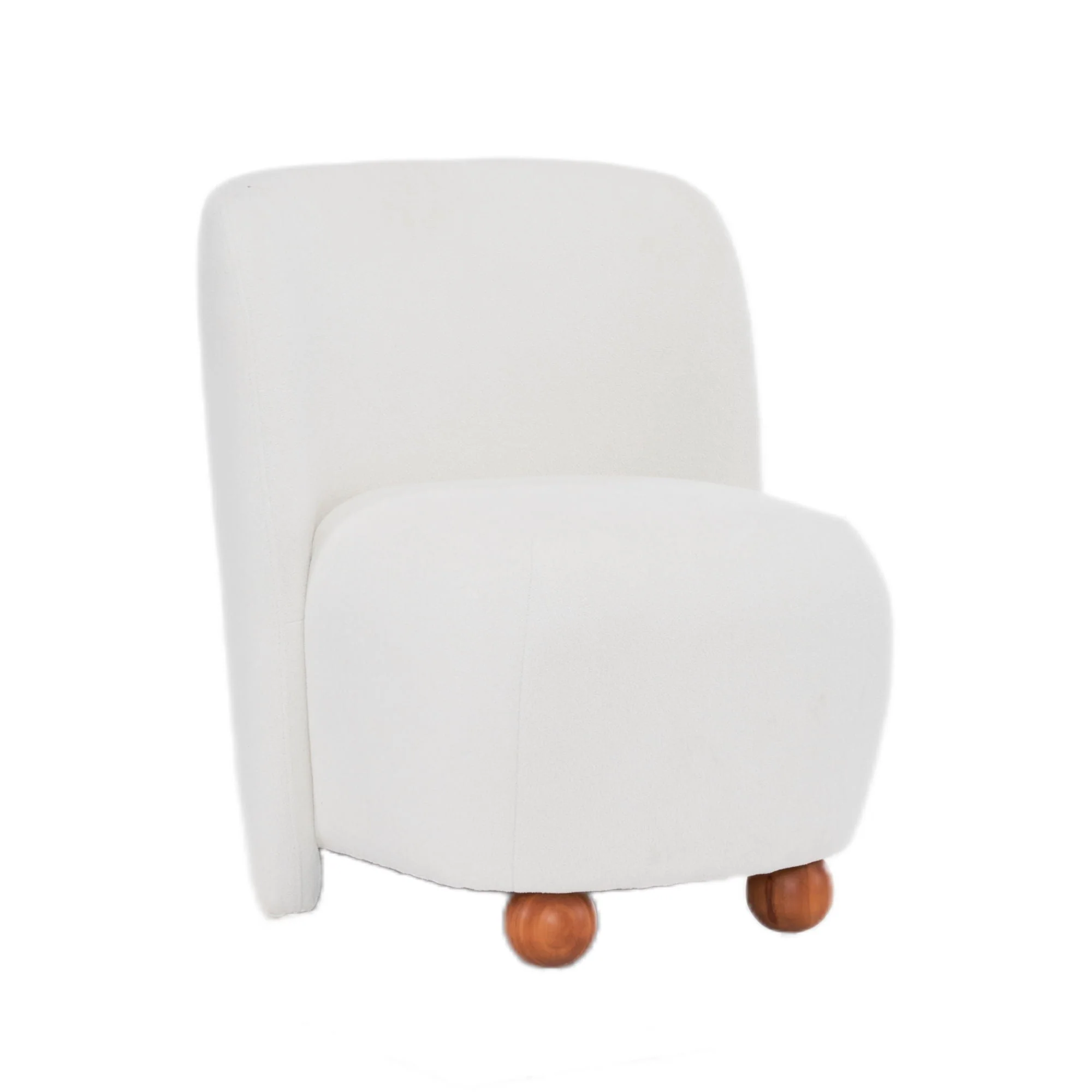 Modern Low Back Accent Upholstered Armless Living Room Chairs - Image 2