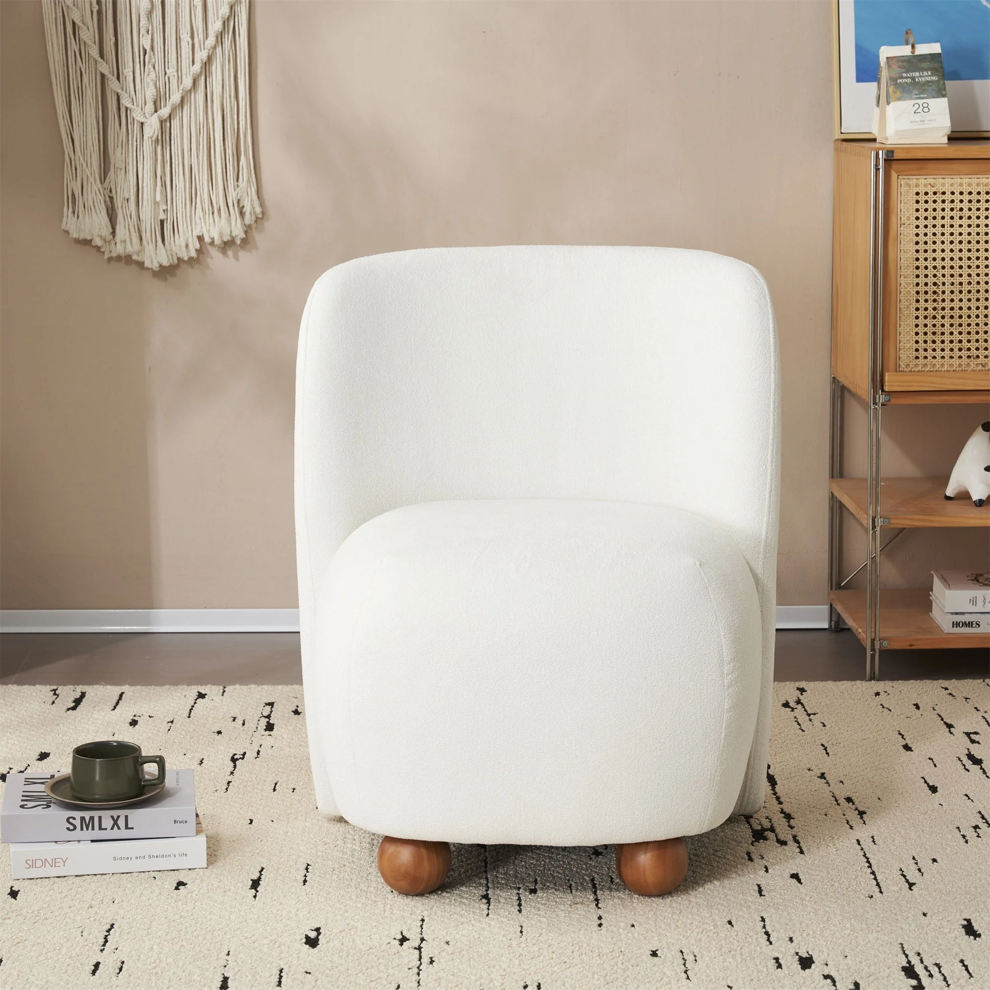 Modern Low Back Accent Upholstered Armless Living Room Chairs - Image 9