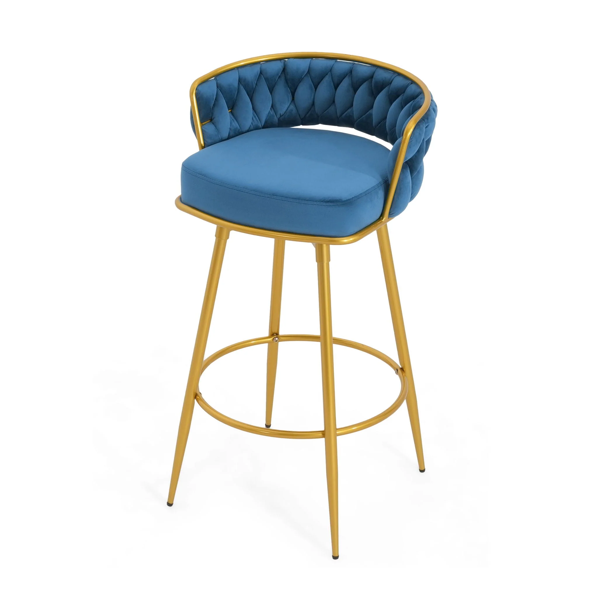 Modern Low Back Upholstered Counter Height Bar Stools (Set of 2) - Image 11