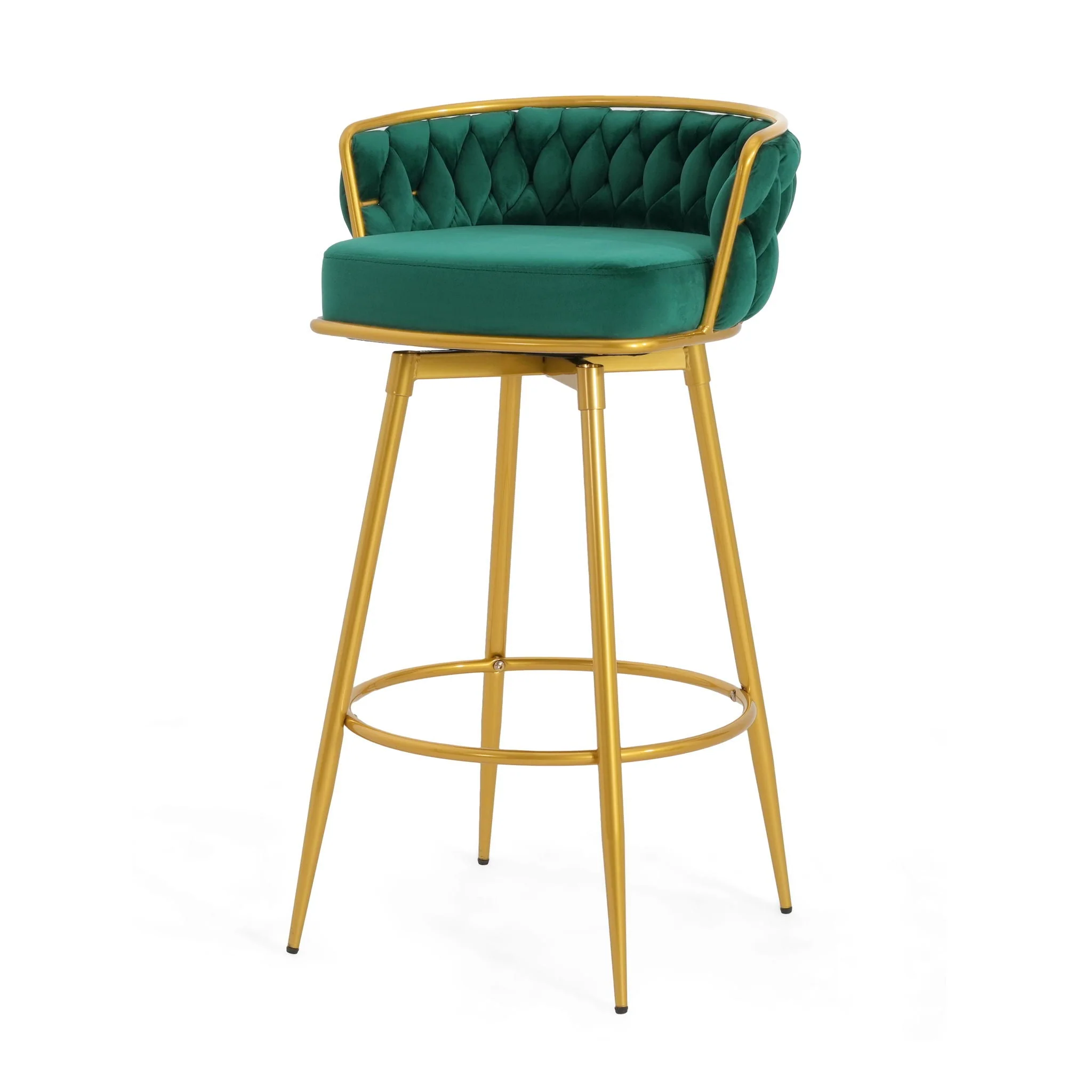 Modern Low Back Upholstered Counter Height Bar Stools (Set of 2) - Image 13