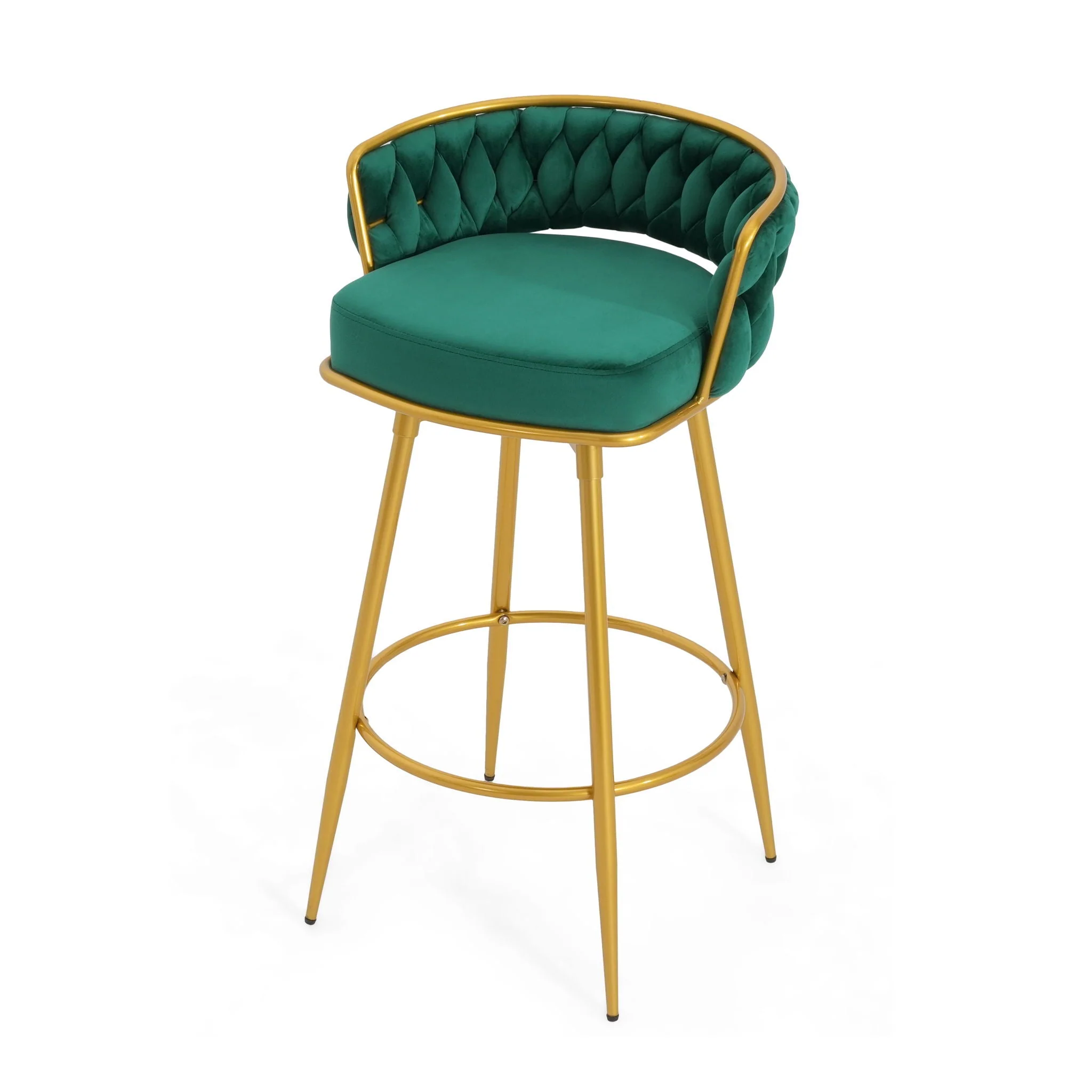 Modern Low Back Upholstered Counter Height Bar Stools (Set of 2) - Image 17