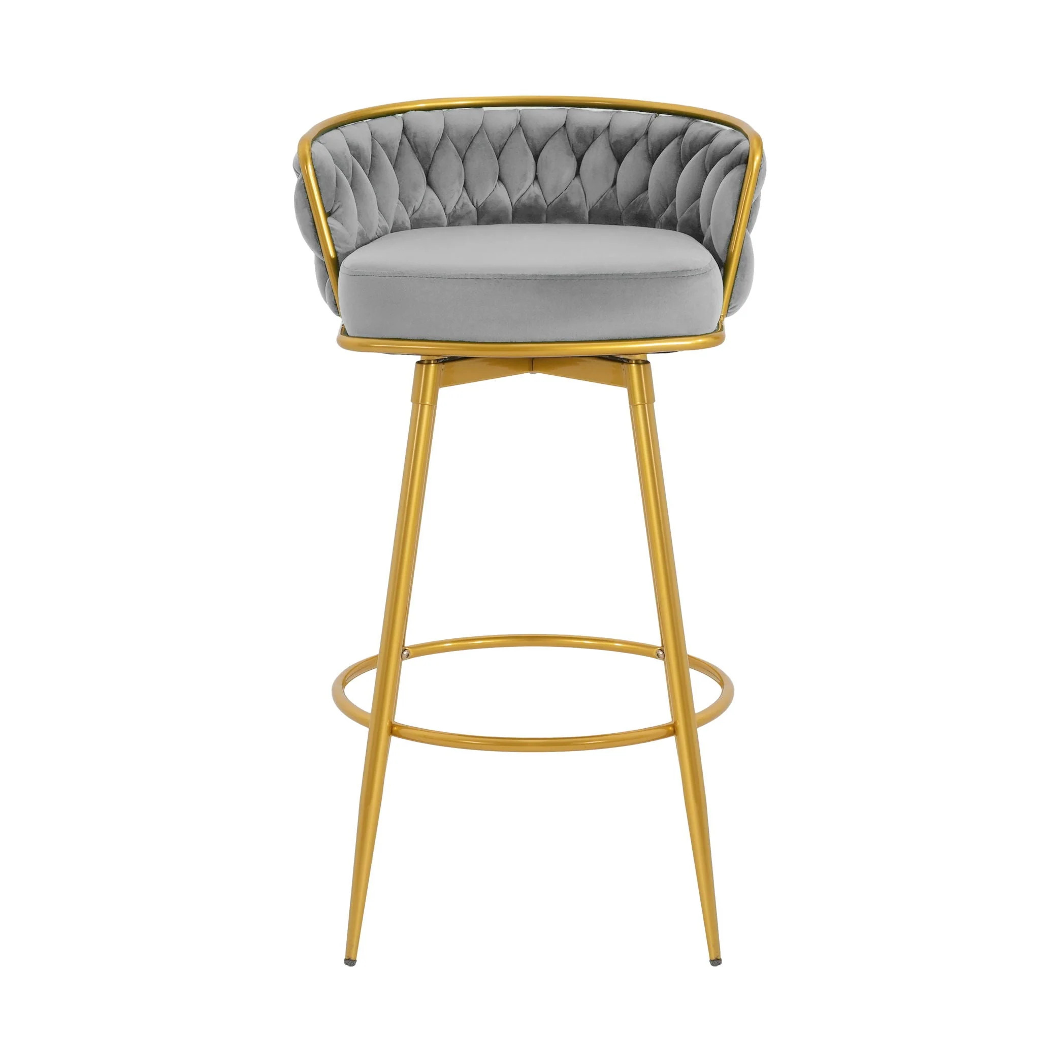 Modern Low Back Upholstered Counter Height Bar Stools (Set of 2) - Image 23