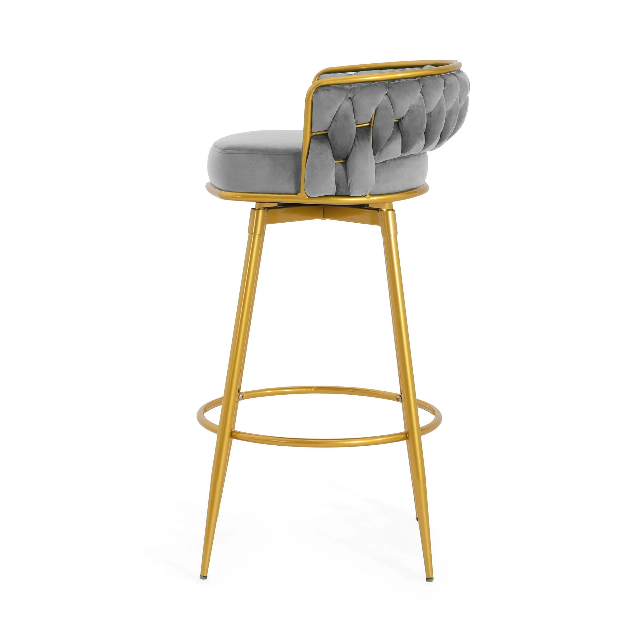 Modern Low Back Upholstered Counter Height Bar Stools (Set of 2) - Image 47