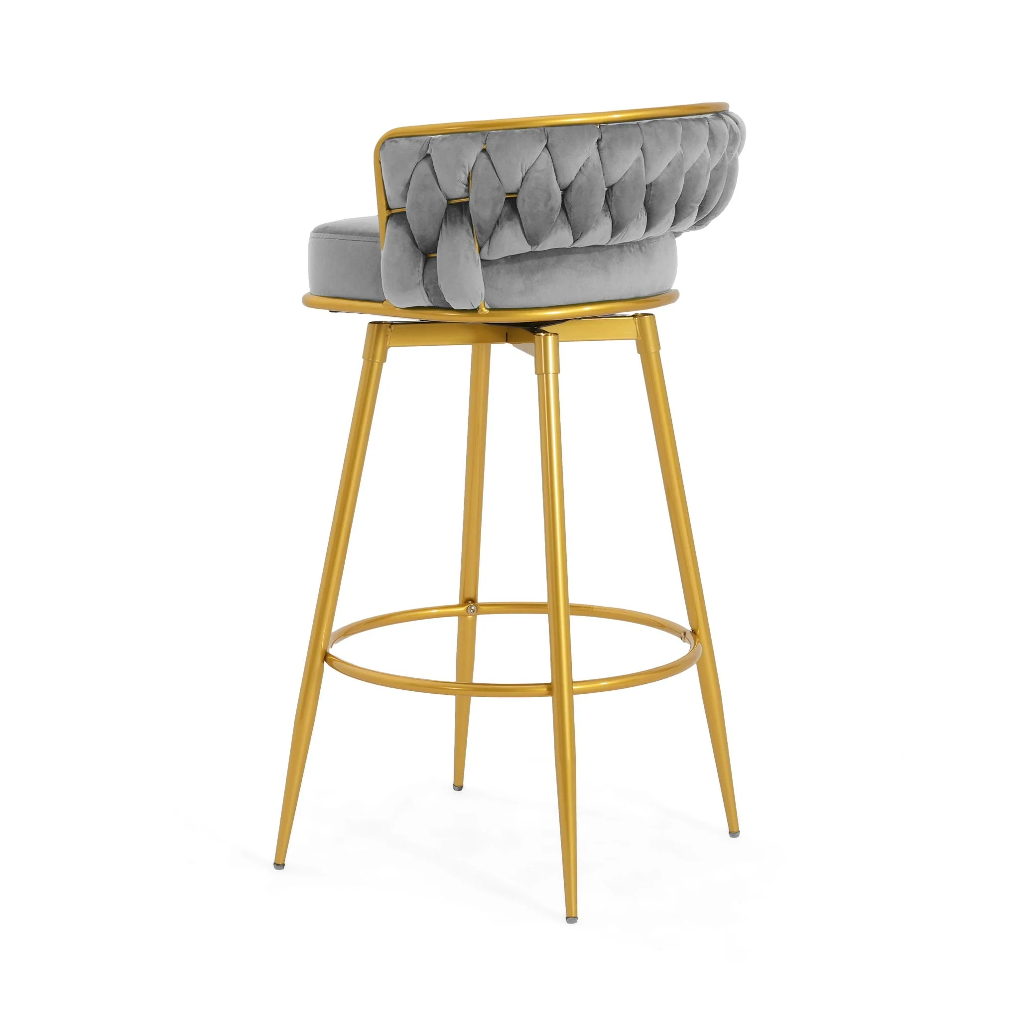 Modern Low Back Upholstered Counter Height Bar Stools (Set of 2) - Image 51