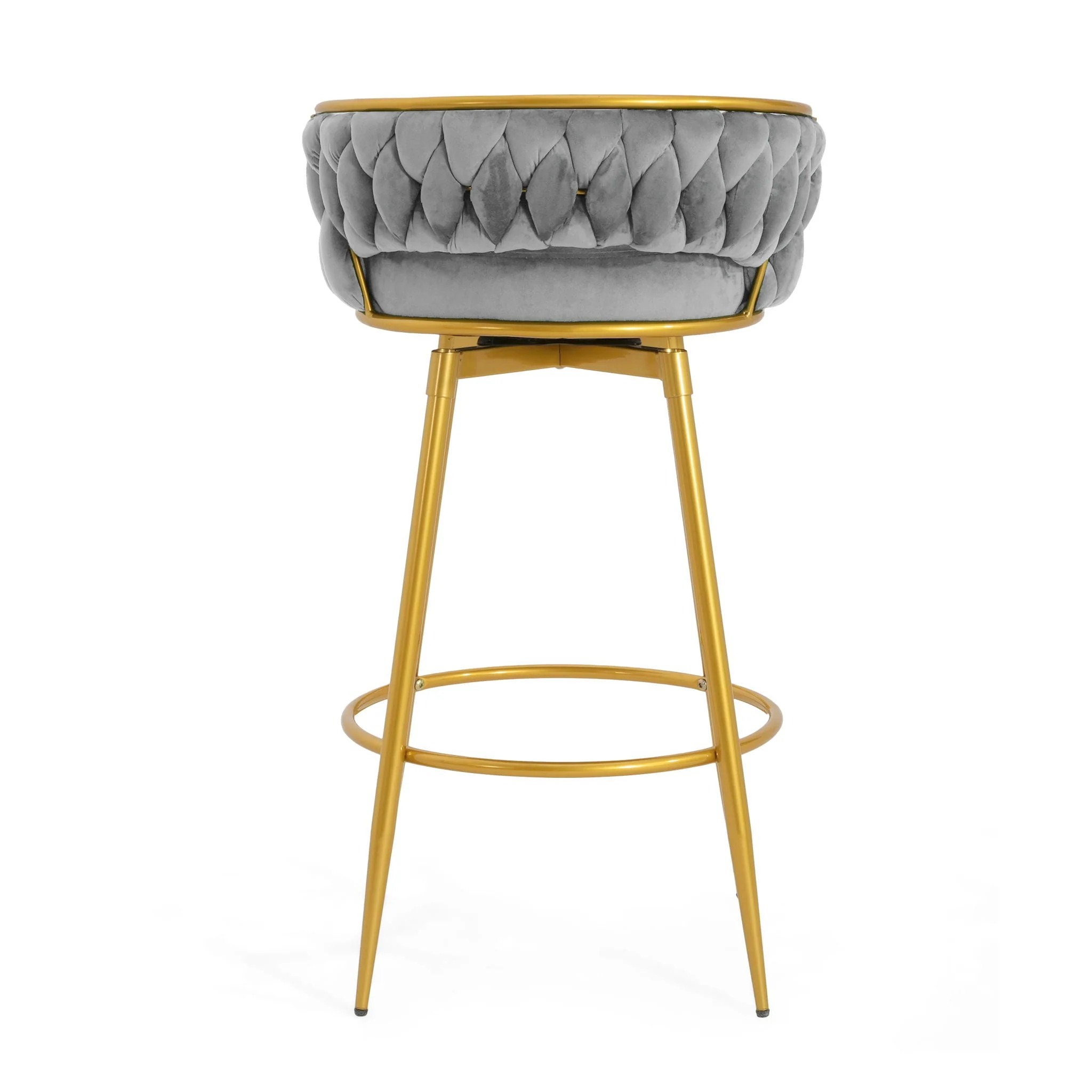 Modern Low Back Upholstered Counter Height Bar Stools (Set of 2) - Image 53