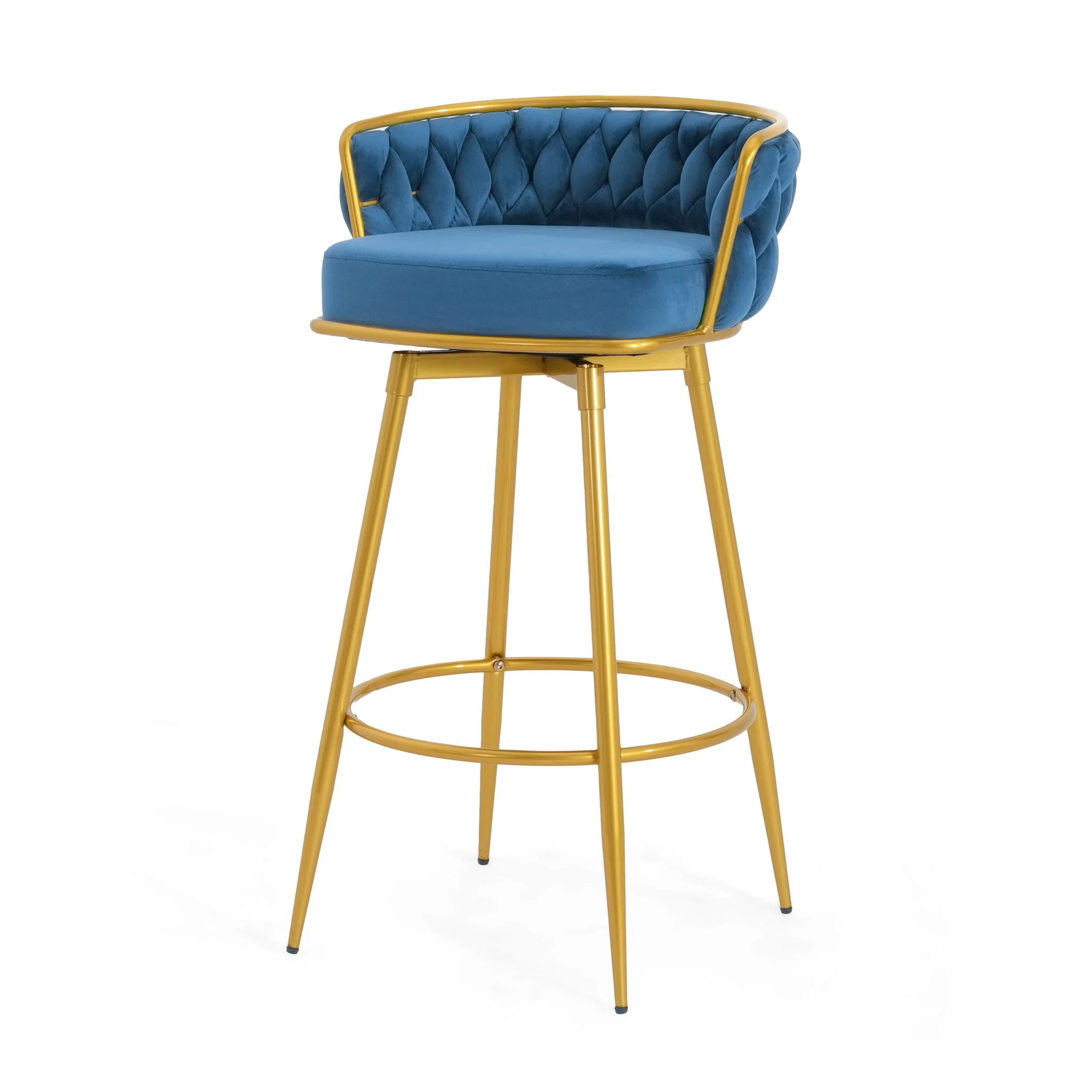 Modern Low Back Upholstered Counter Height Bar Stools (Set of 2) - Image 54
