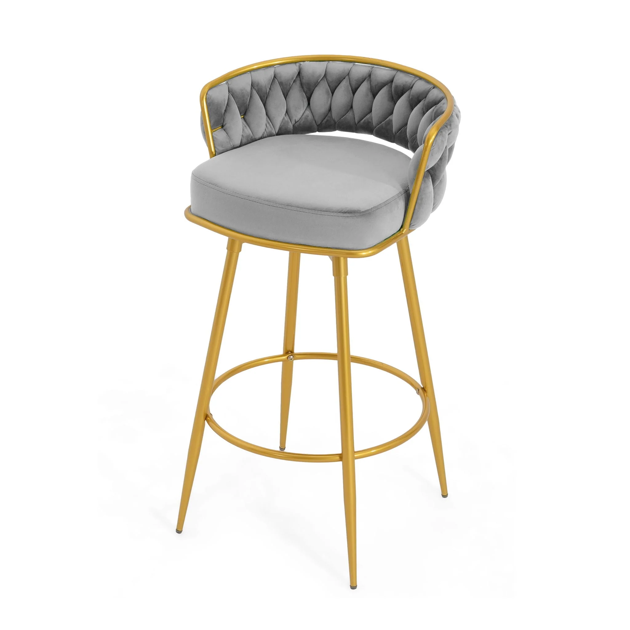 Modern Low Back Upholstered Counter Height Bar Stools (Set of 2) - Image 59