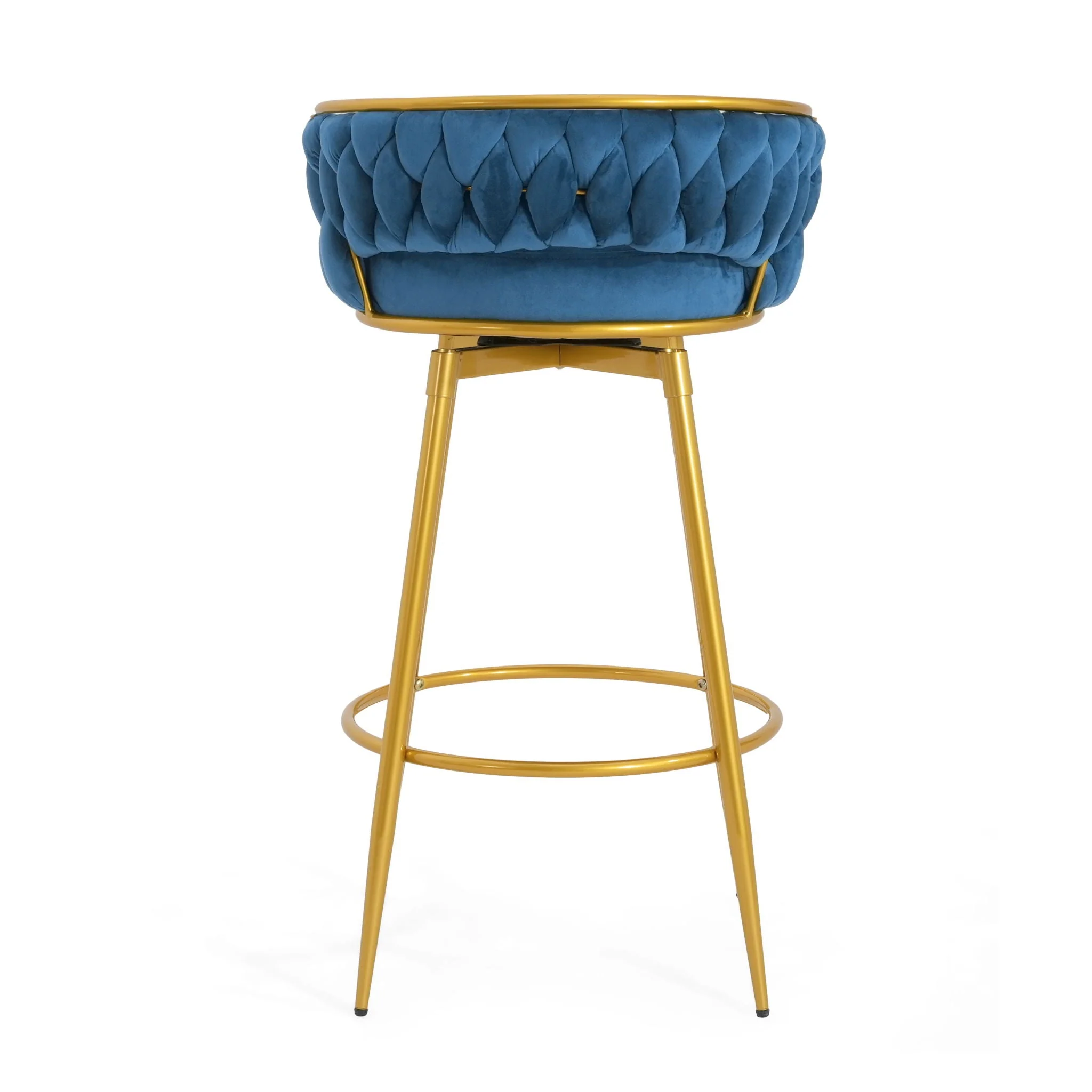 Modern Low Back Upholstered Counter Height Bar Stools (Set of 2) - Image 6