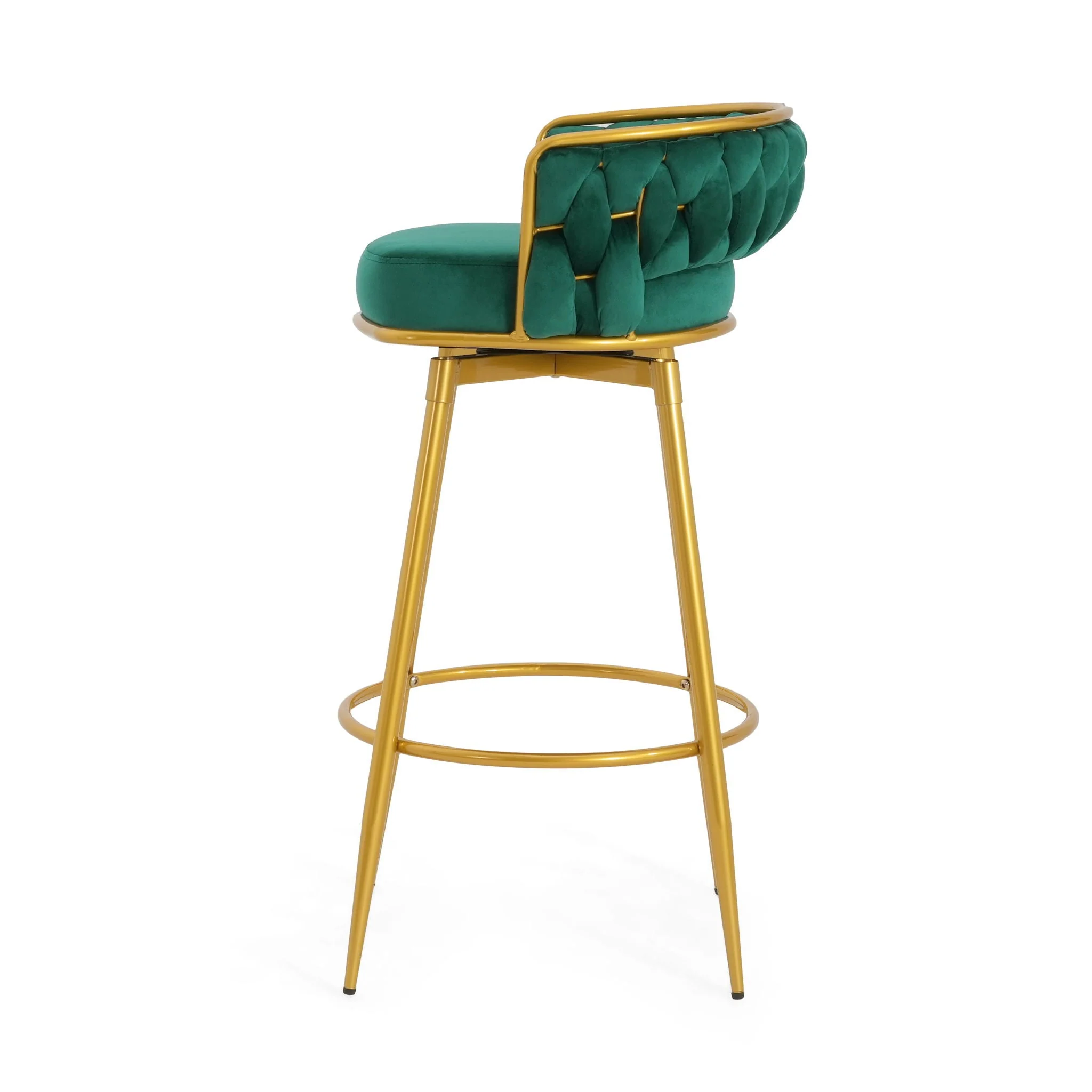 Modern Low Back Upholstered Counter Height Bar Stools (Set of 2) - Image 8