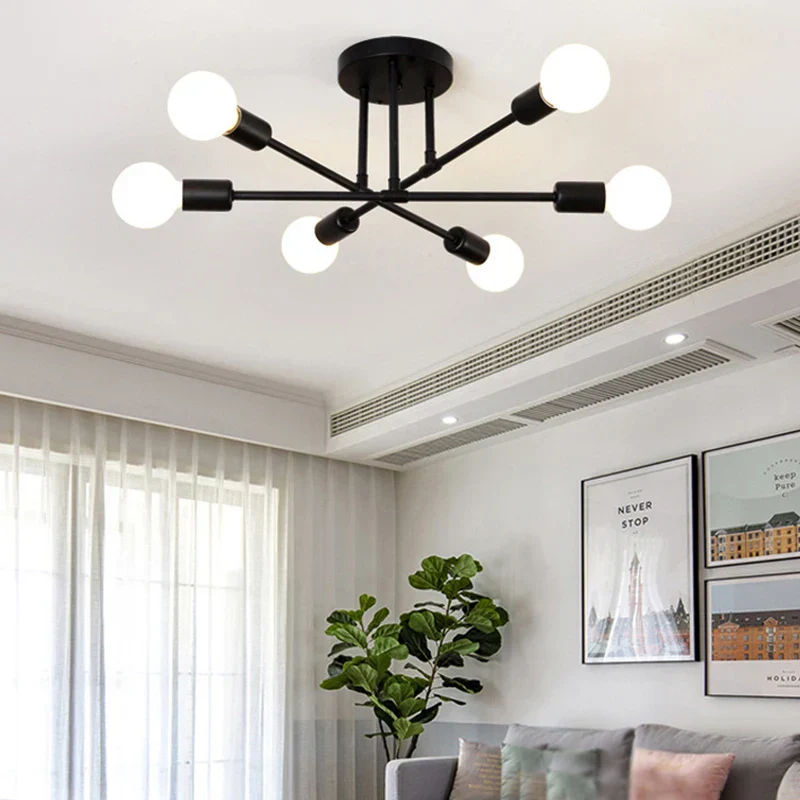 Modern Luxury Branch Chandelier – 6-Speed E27 Ceiling Light for Living Room - Image 4