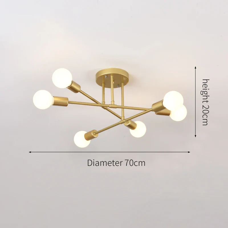 Modern Luxury Branch Chandelier – 6-Speed E27 Ceiling Light for Living Room - Image 8