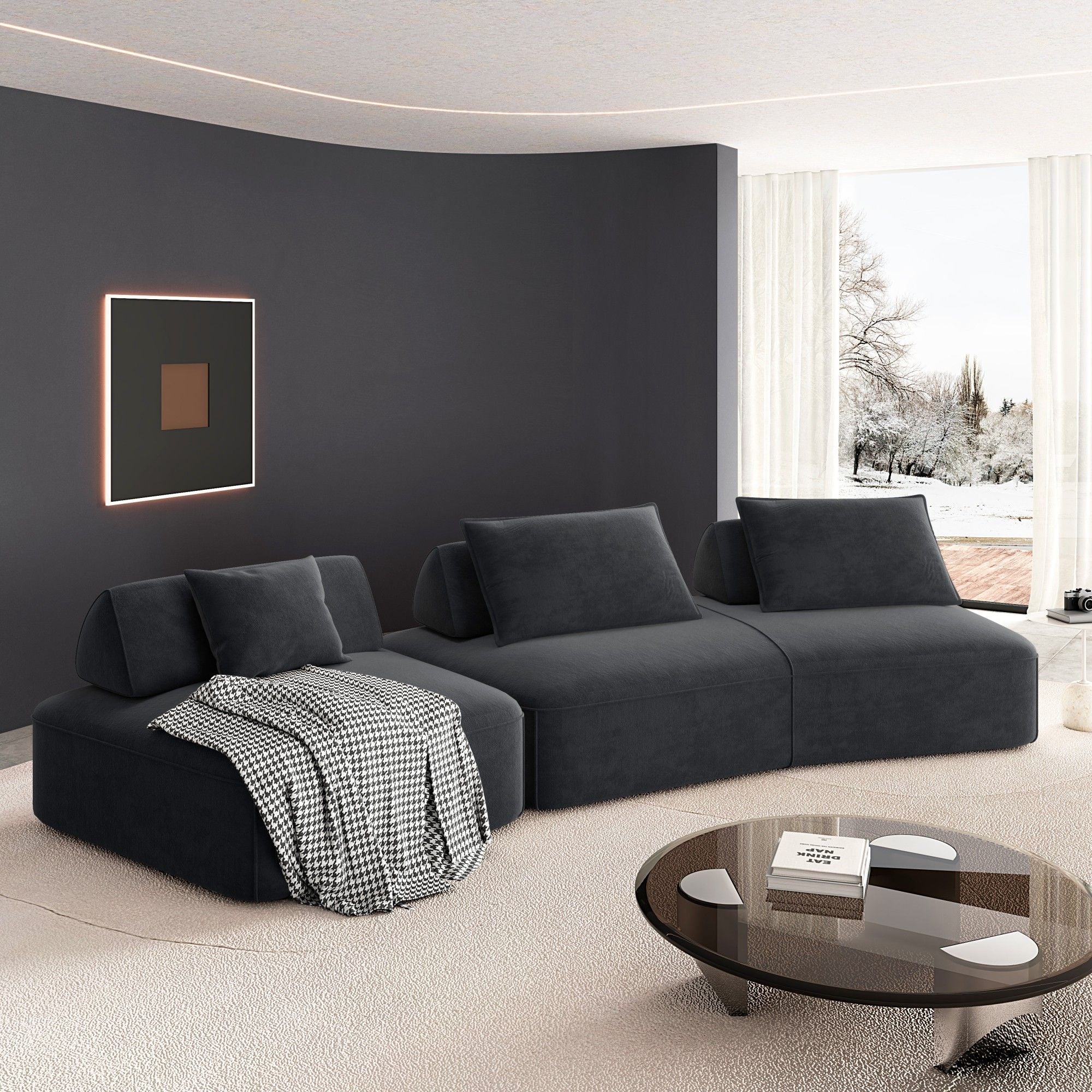 Modern Luxury Oversized Modular Sectional Sofa Set - Image 7