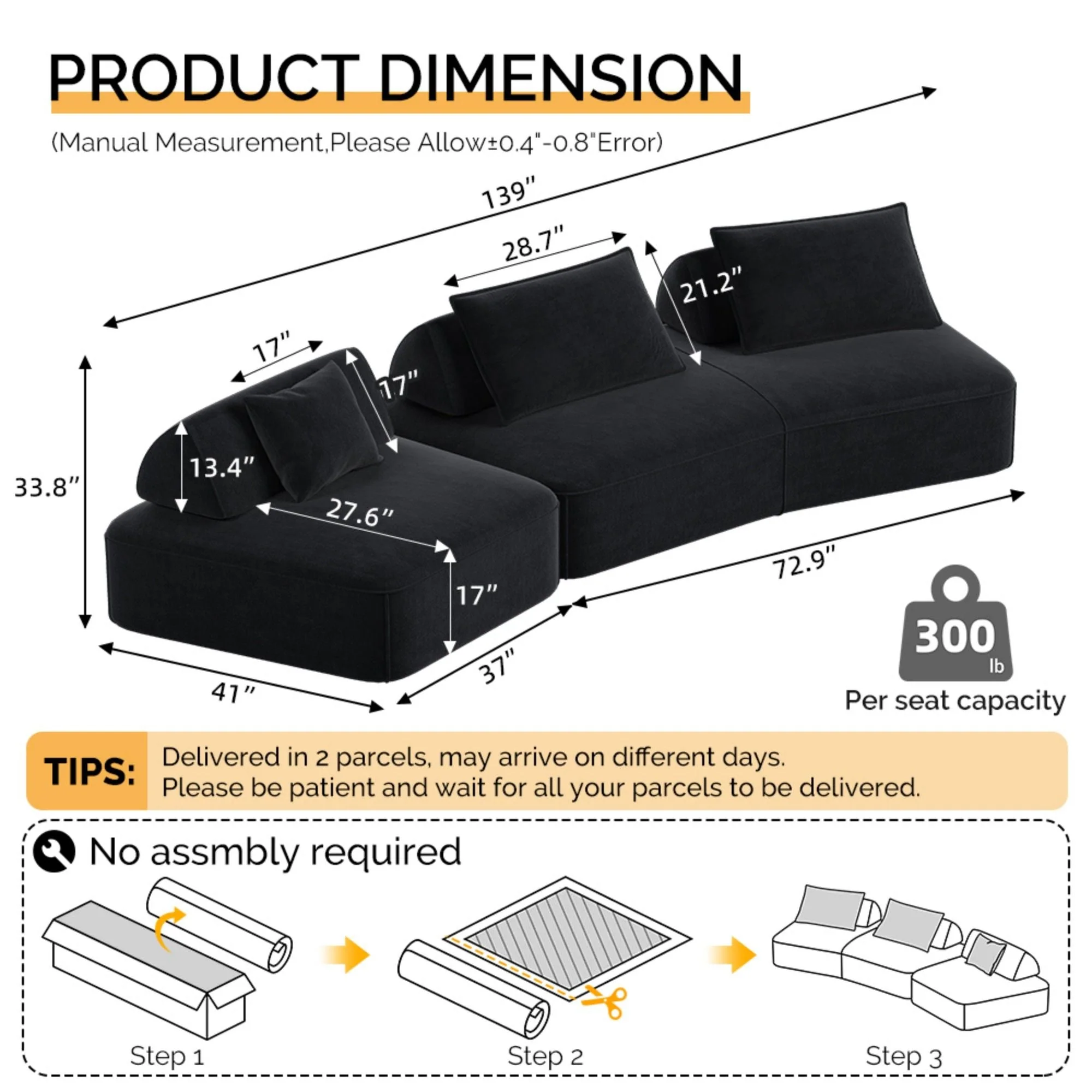 Modern Luxury Oversized Modular Sectional Sofa Set - Image 8