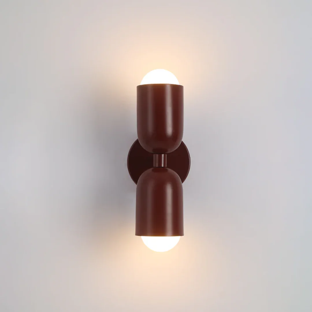 Modern Metal Cylinder LED Wall Sconce 2-Light Warm White Indoor - Image 2