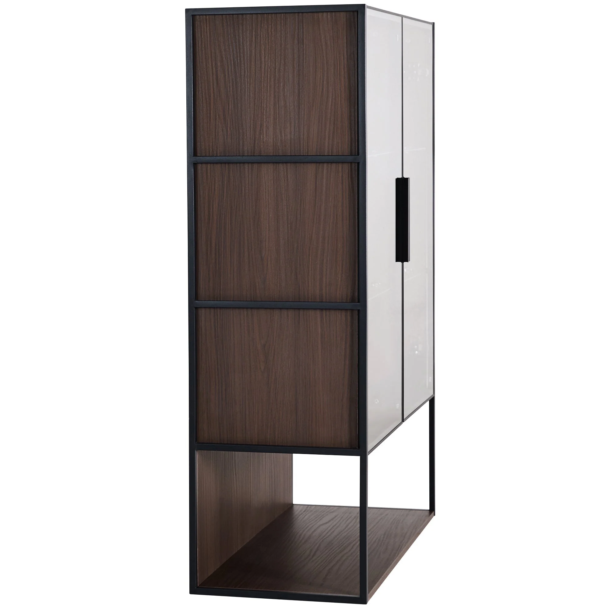 Modern Minimalist 51.2'' Tall Lighted Display Cabinet with Tempered Glass - Image 10