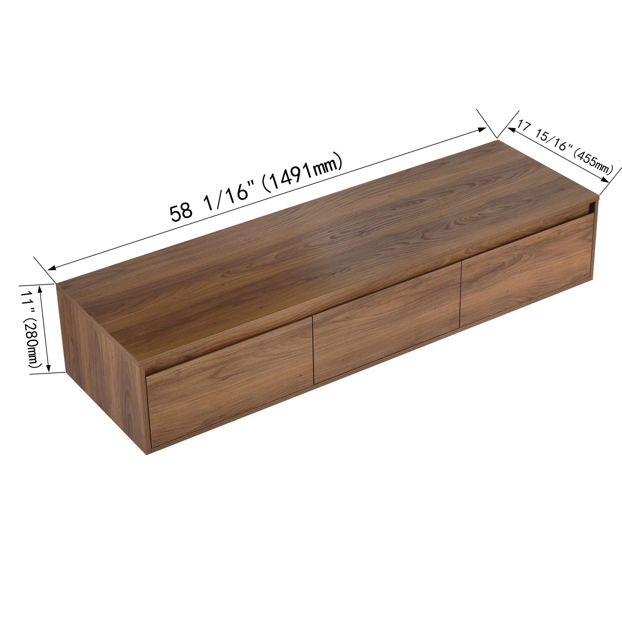 Modern Minimalist Bathroom Cabinet With Soft Close Drawers And Floating Mounting Design - Image 10