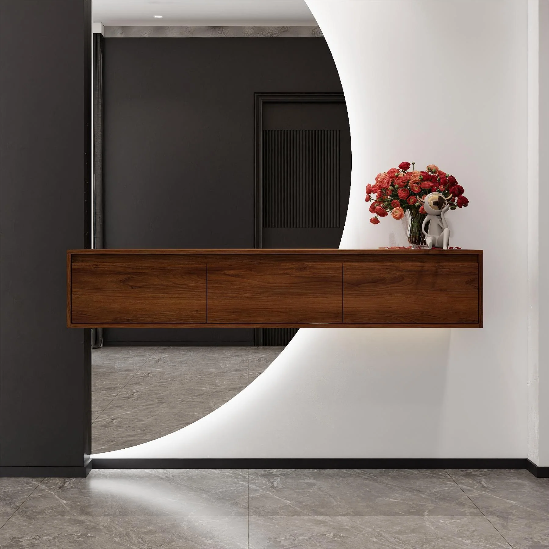 Modern Minimalist Bathroom Cabinet With Soft Close Drawers And Floating Mounting Design - Image 8
