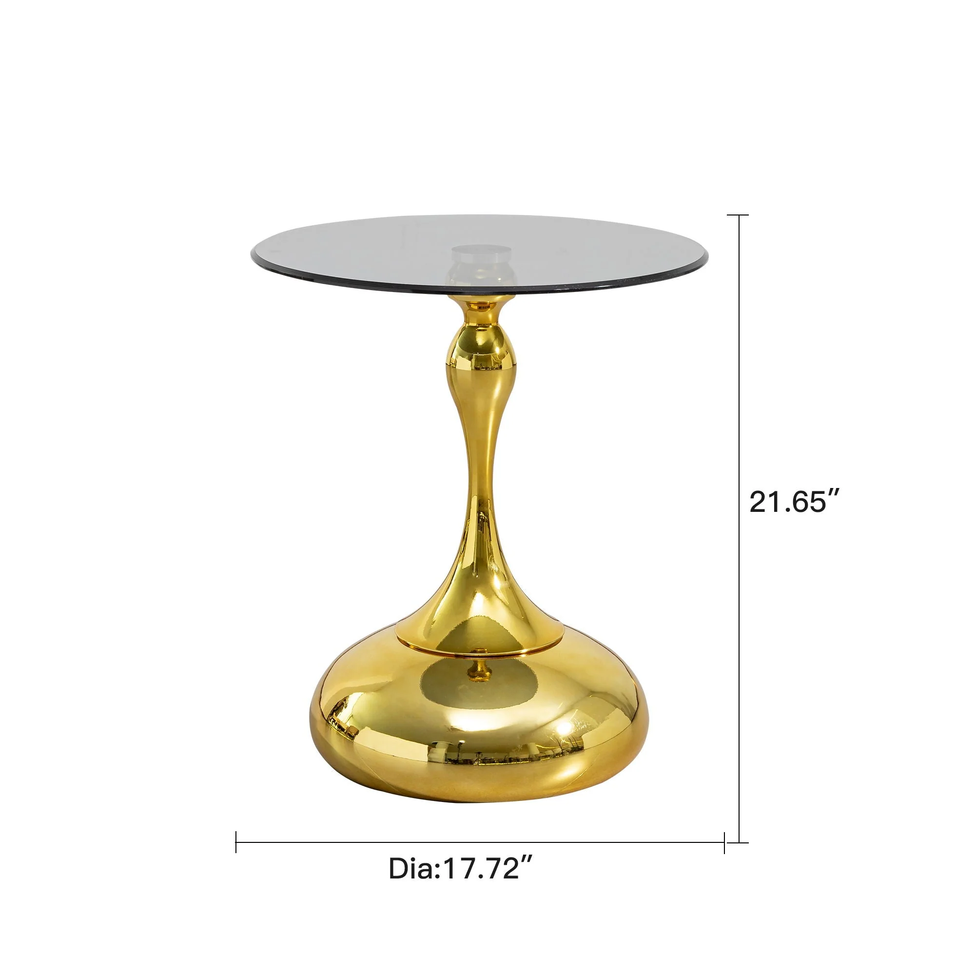 Modern Minimalist Coffee Table With Steel Legs And Tempered Glass Top - Image 4