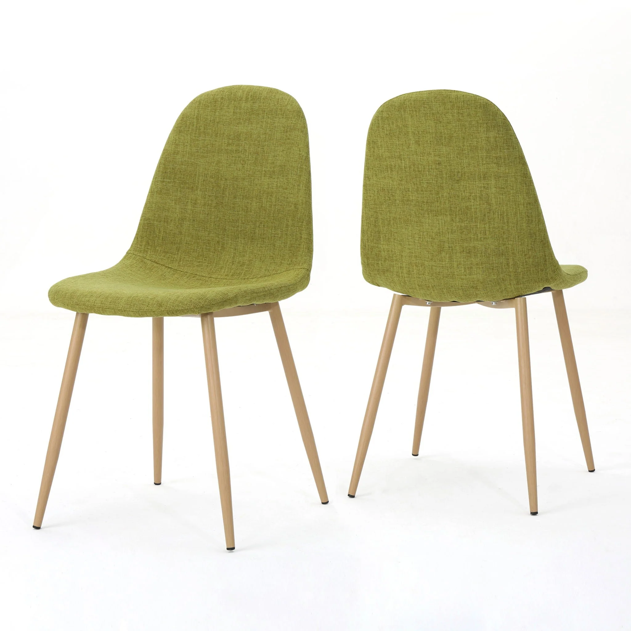 Modern Minimalist Fabric Dining Chair with Iron Legs - Image 2