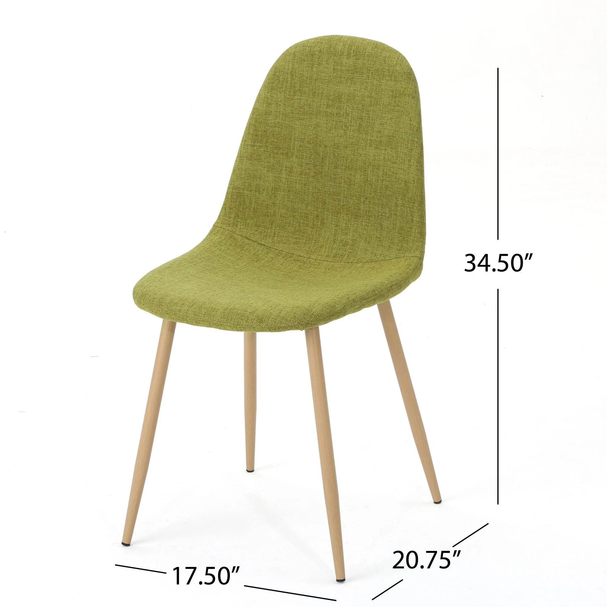 Modern Minimalist Fabric Dining Chair with Iron Legs - Image 5