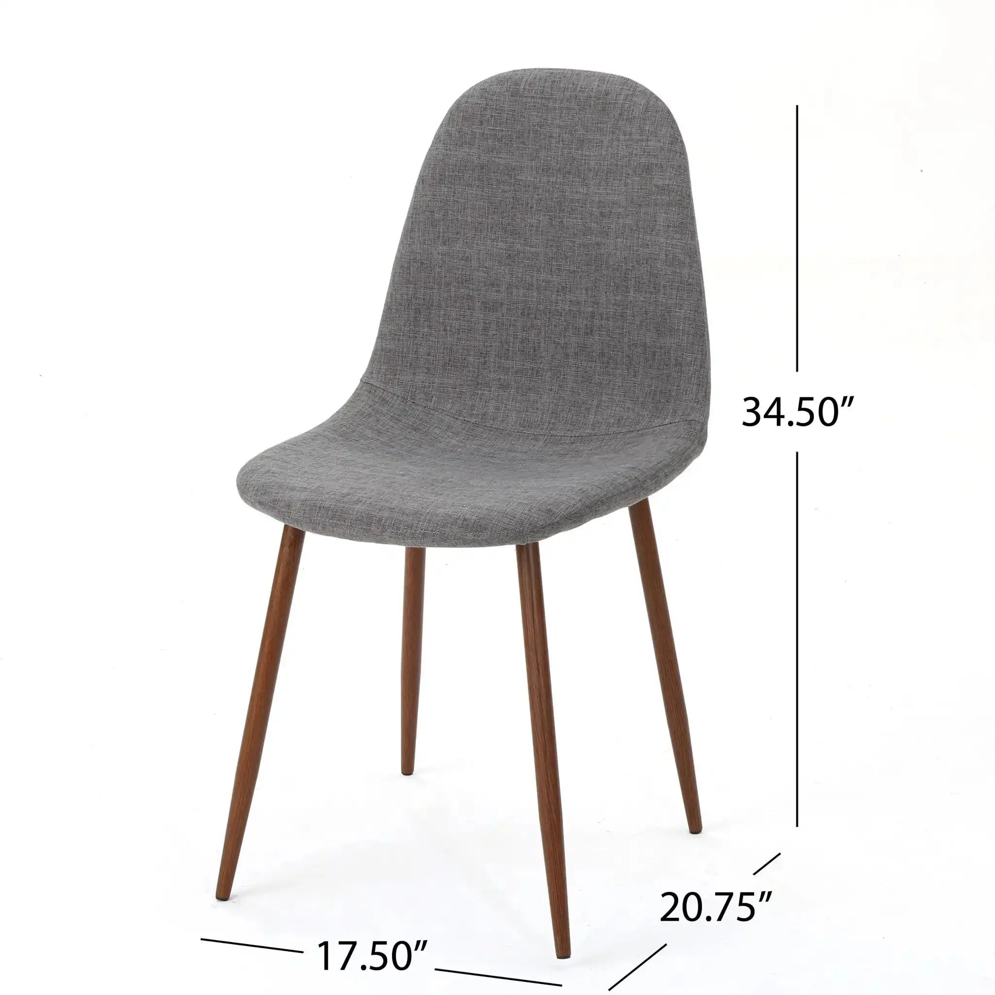 Modern Minimalist Fabric Dining Chair with Iron Legs - Image 8