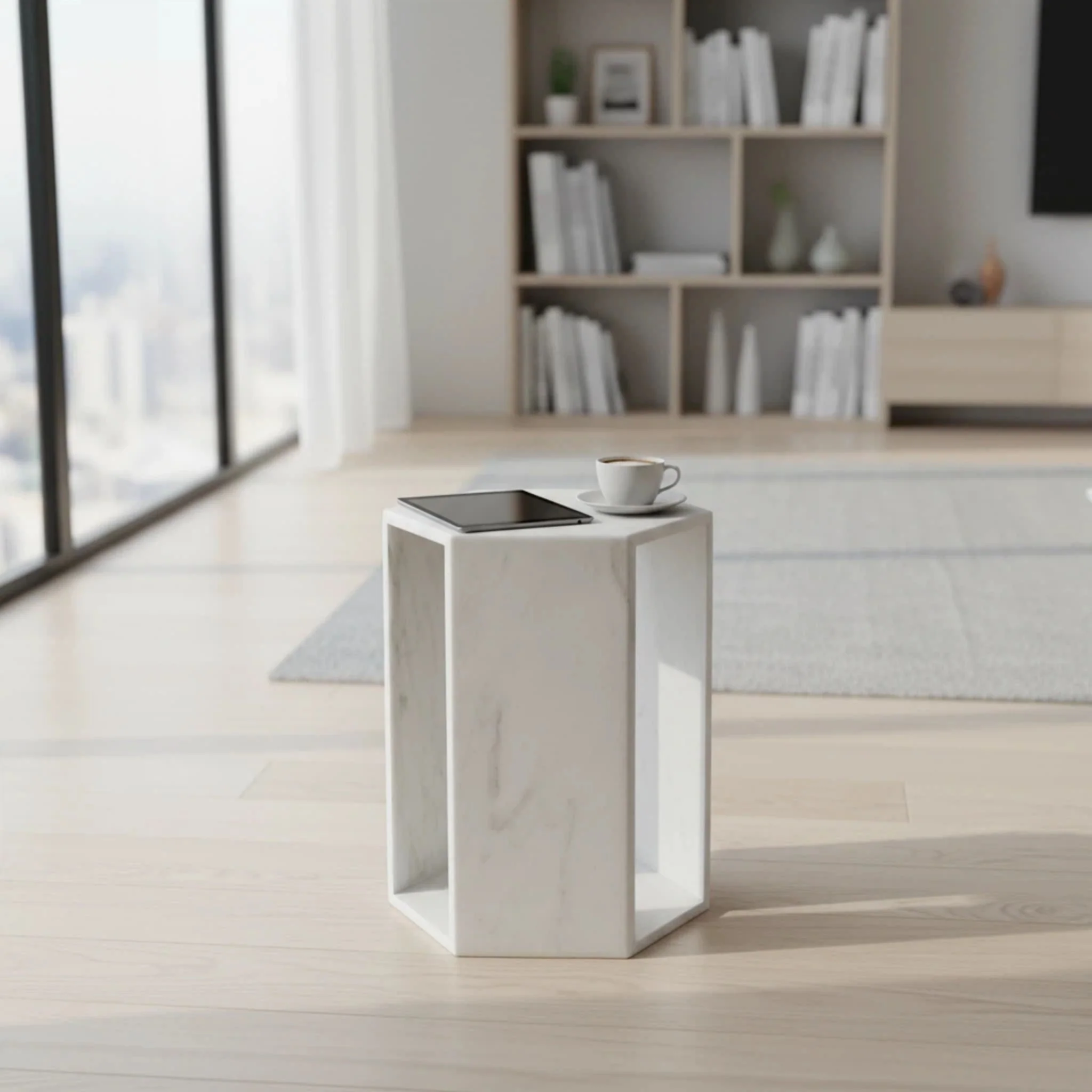 Modern Minimalist Hexagon Side Table - Image 13