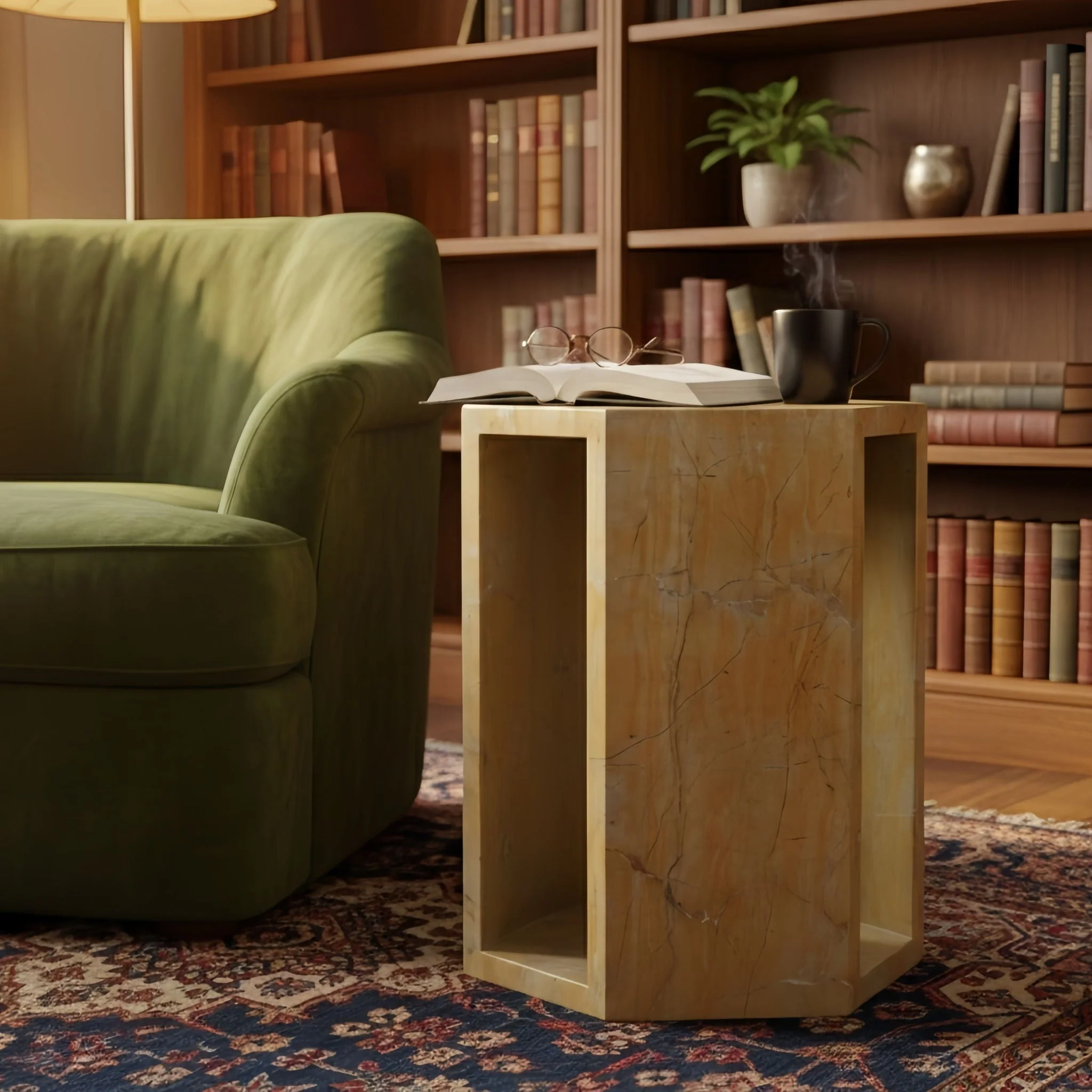 Modern Minimalist Hexagon Side Table - Image 6