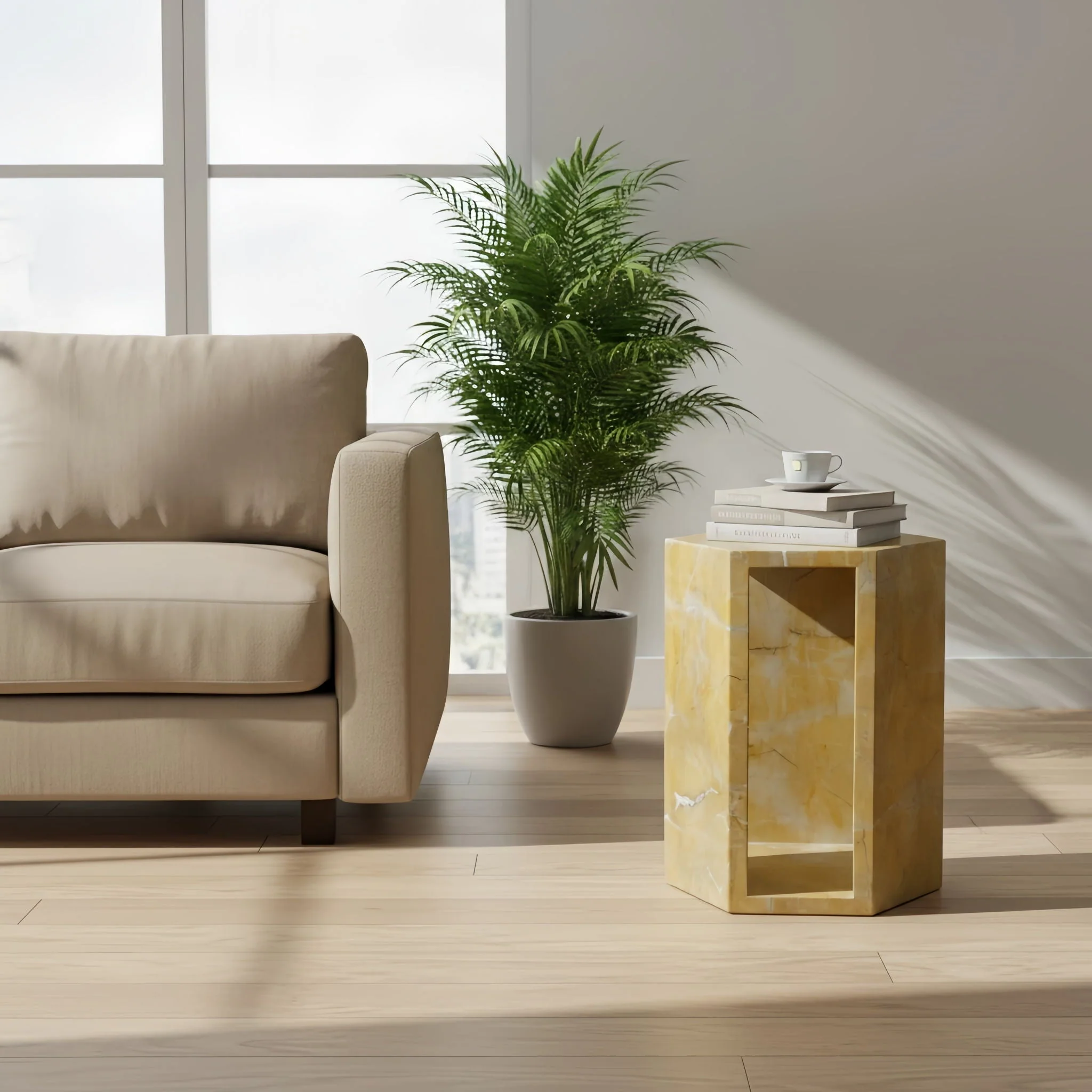 Modern Minimalist Hexagon Side Table - Image 8