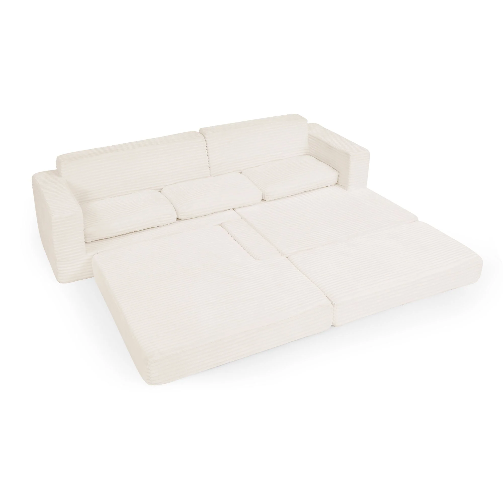 Modern Minimalist L Shape Modular Sectional Sofa, Couch - Image 2