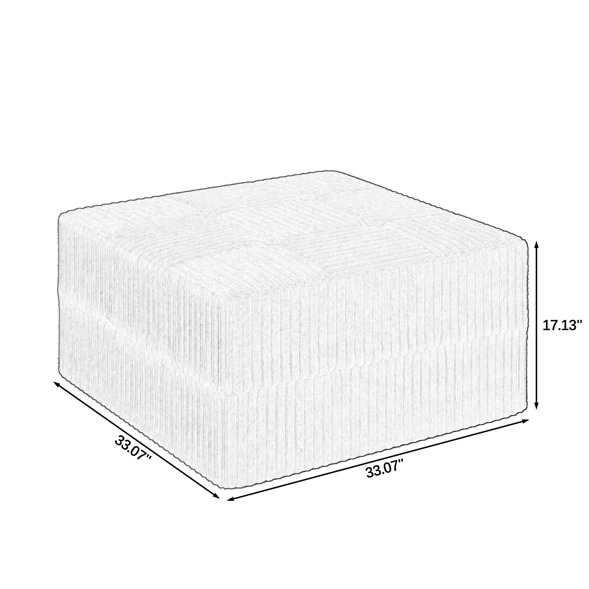 Modern Minimalist Ottoman Sofa Compressed Sectional Couch Sleeper - Image 7