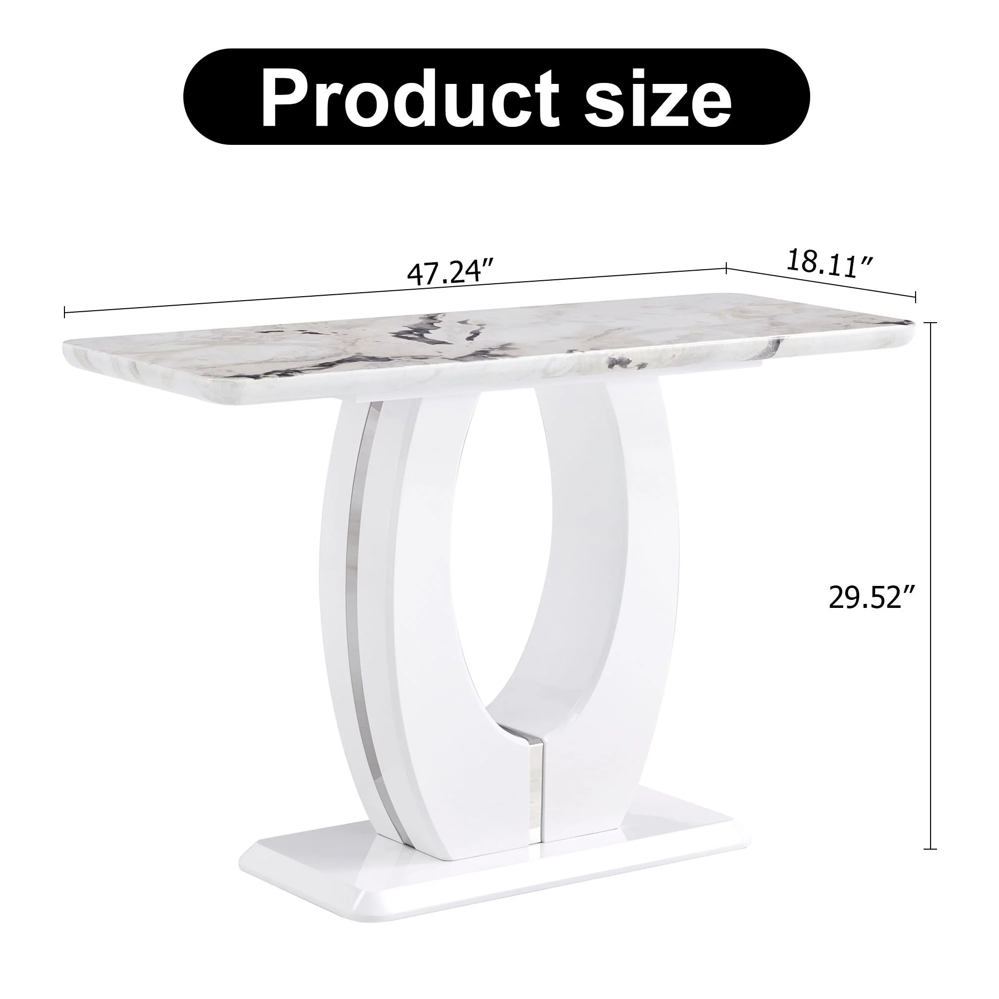Modern Minimalist Rectangular Counter Bar Table - Image 2