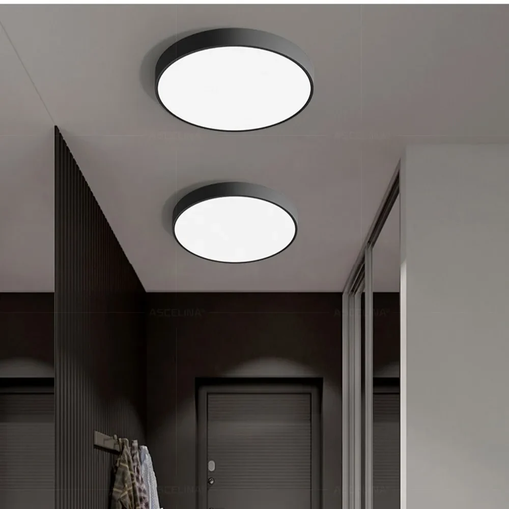 Modern Minimalist Round LED Ceiling Light 1-Light Indoor Hardwired - Image 10