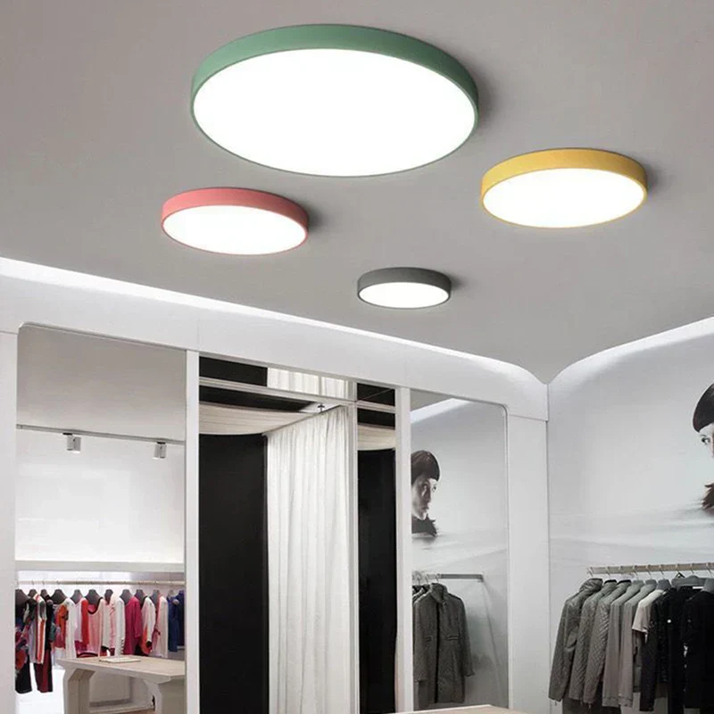 Modern Minimalist Round LED Ceiling Light 1-Light Indoor Hardwired - Image 5