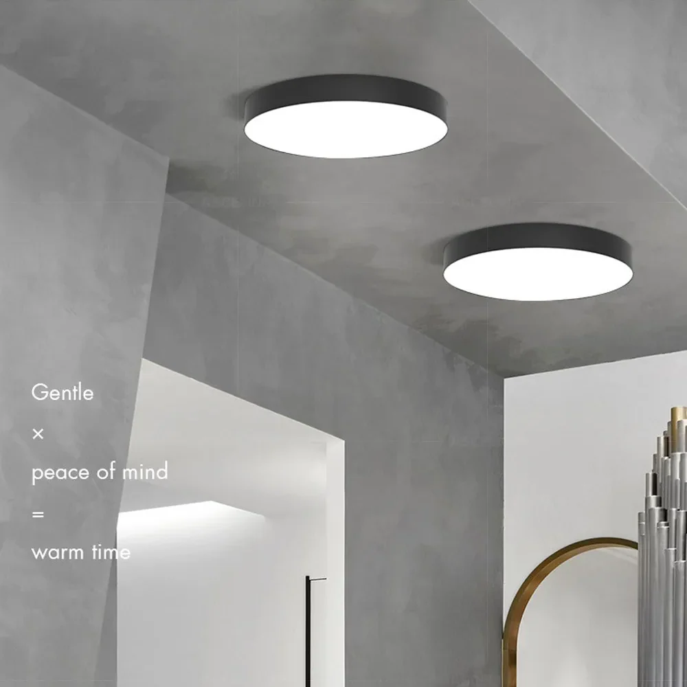 Modern Minimalist Round LED Ceiling Light 1-Light Indoor Hardwired - Image 7