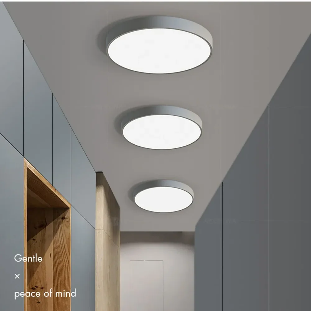Modern Minimalist Round LED Ceiling Light 1-Light Indoor Hardwired - Image 8