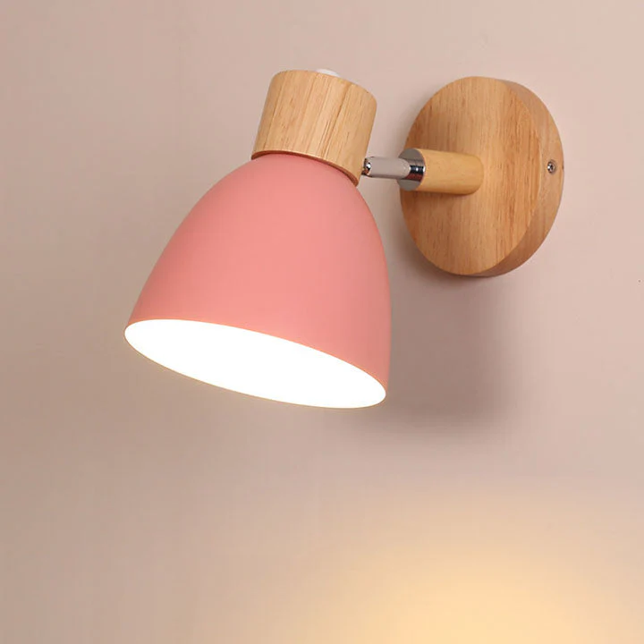 Modern Minimalist Wooden Cone Wall Sconce LED E27 Wall Light - Image 12